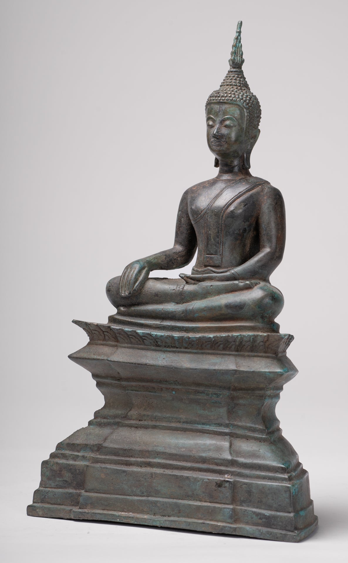 Buddha Statue - Antique Sukhothai Style Thai Enlightenment Buddha Statue - 31cm/12"