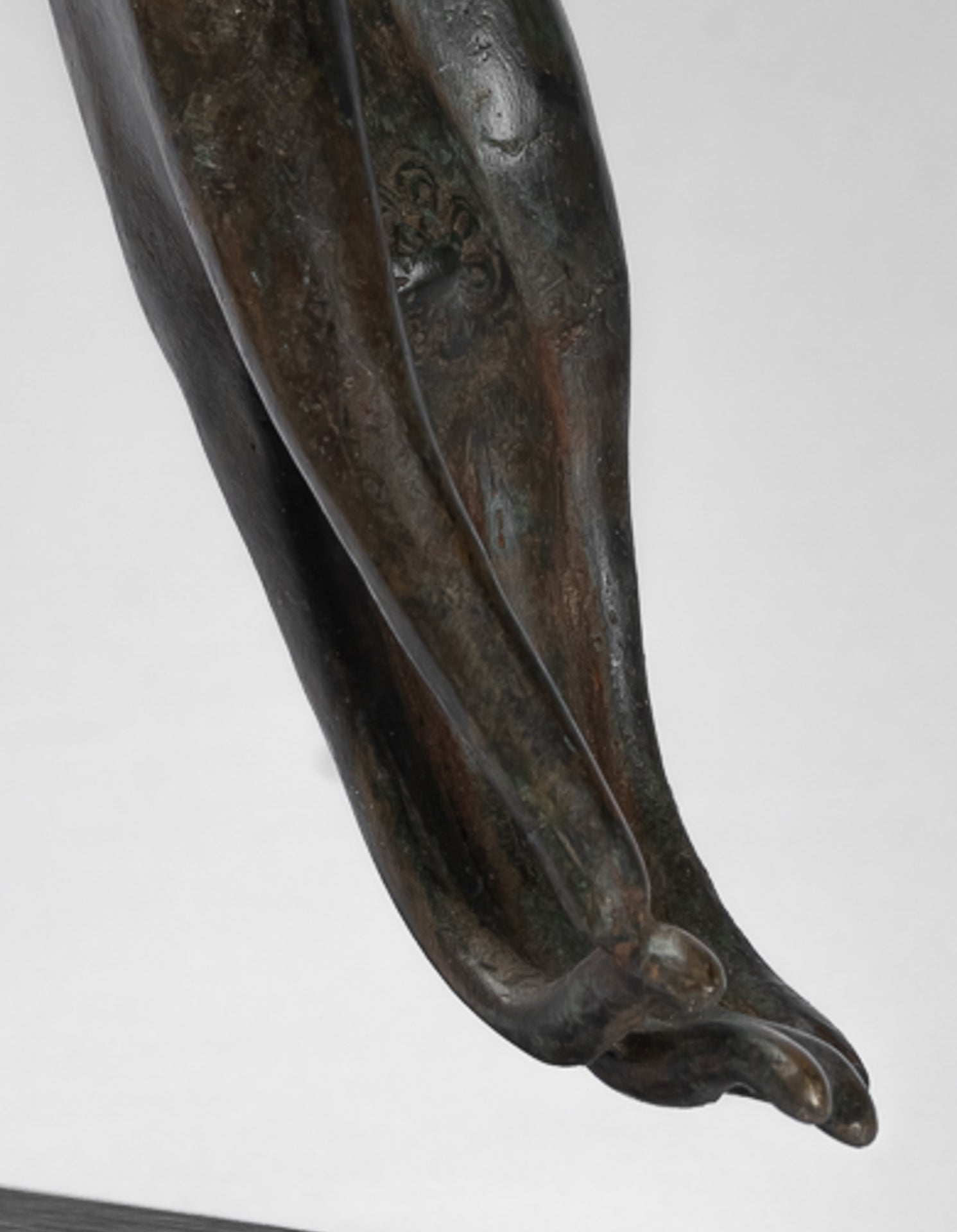 Mounted Antique Thai Style Southeast Asia Bronze Thai Teaching Hand - 25cm/10"