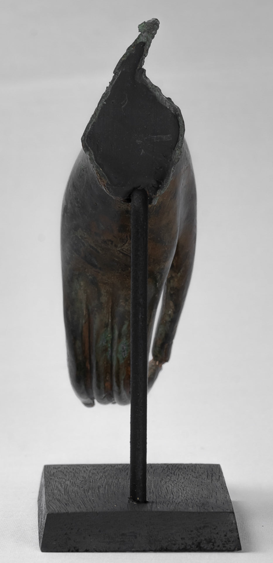 Mounted Antique Thai Style Southeast Asia Bronze Thai Teaching Hand - 25cm/10"