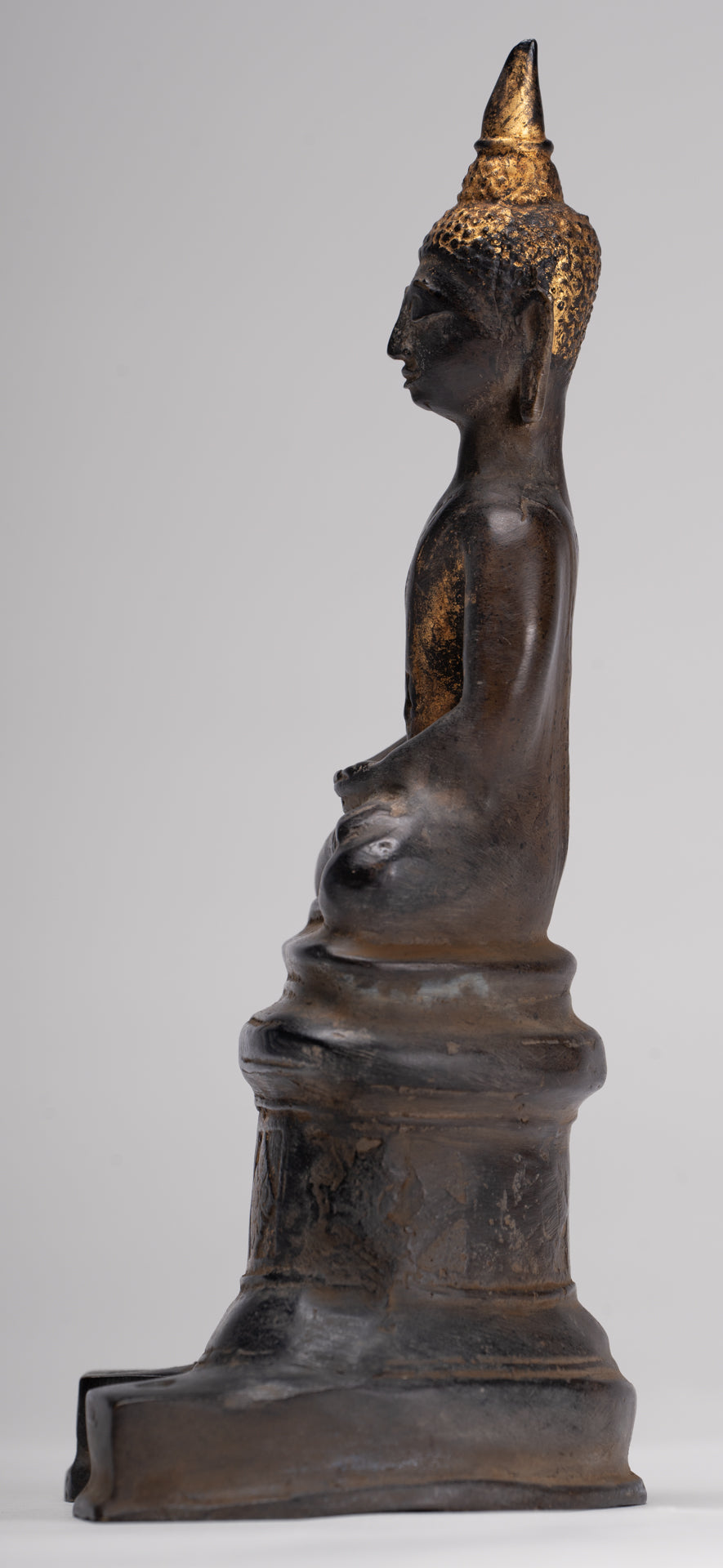 Buddha Statue - Large Antique Laos Style Meditation Buddha Statue - 21cm/8"