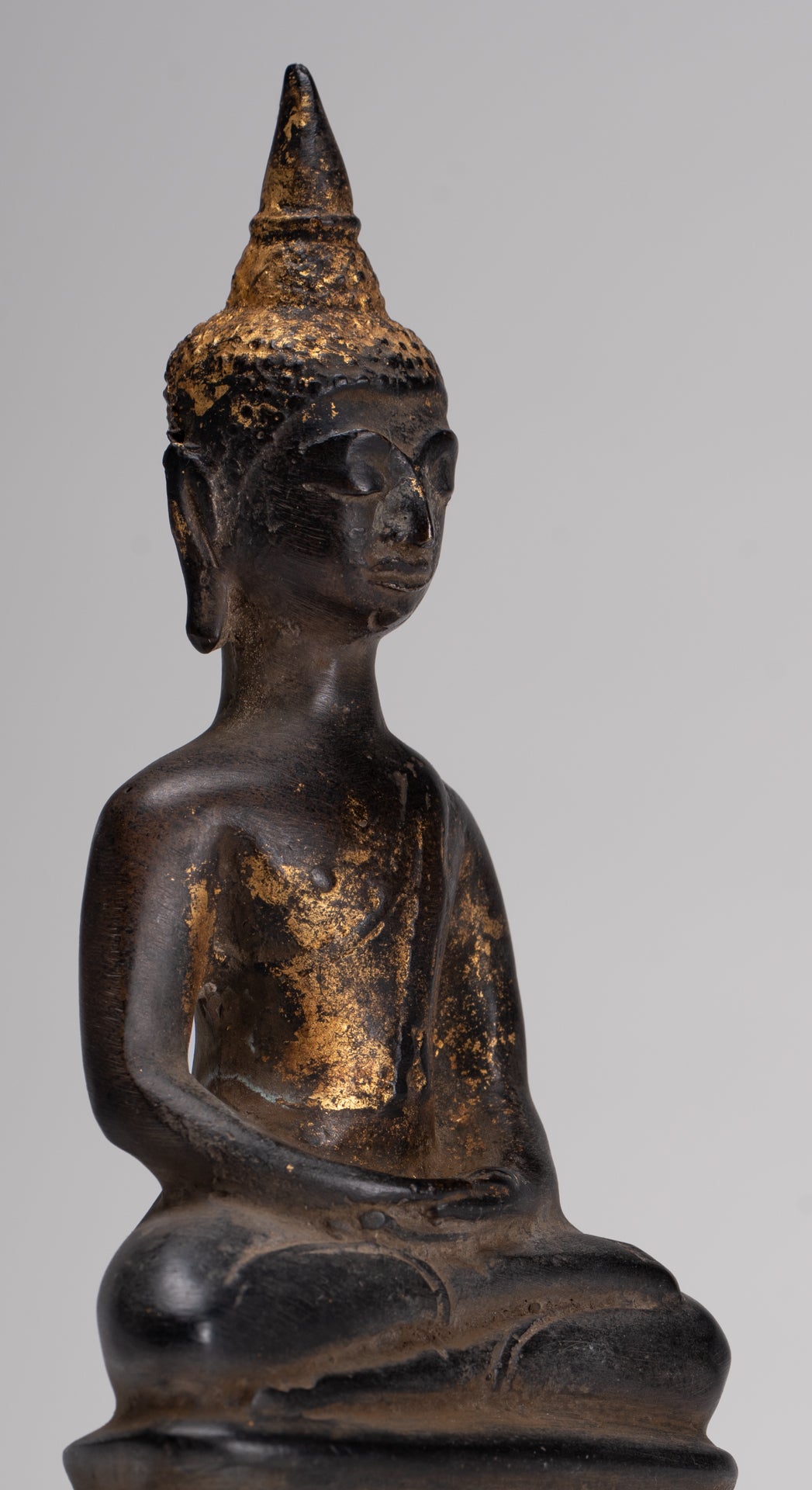 Buddha Statue - Large Antique Laos Style Meditation Buddha Statue - 21cm/8"