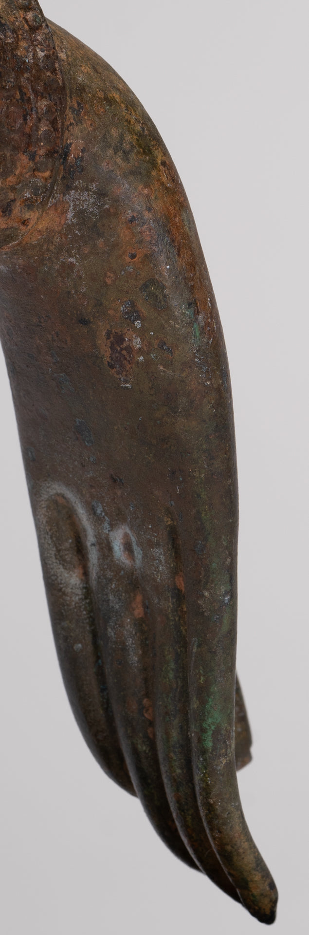 Mounted Antique Thai Style Southeast Asia Bronze Thai Teaching Hand - 19cm/8"