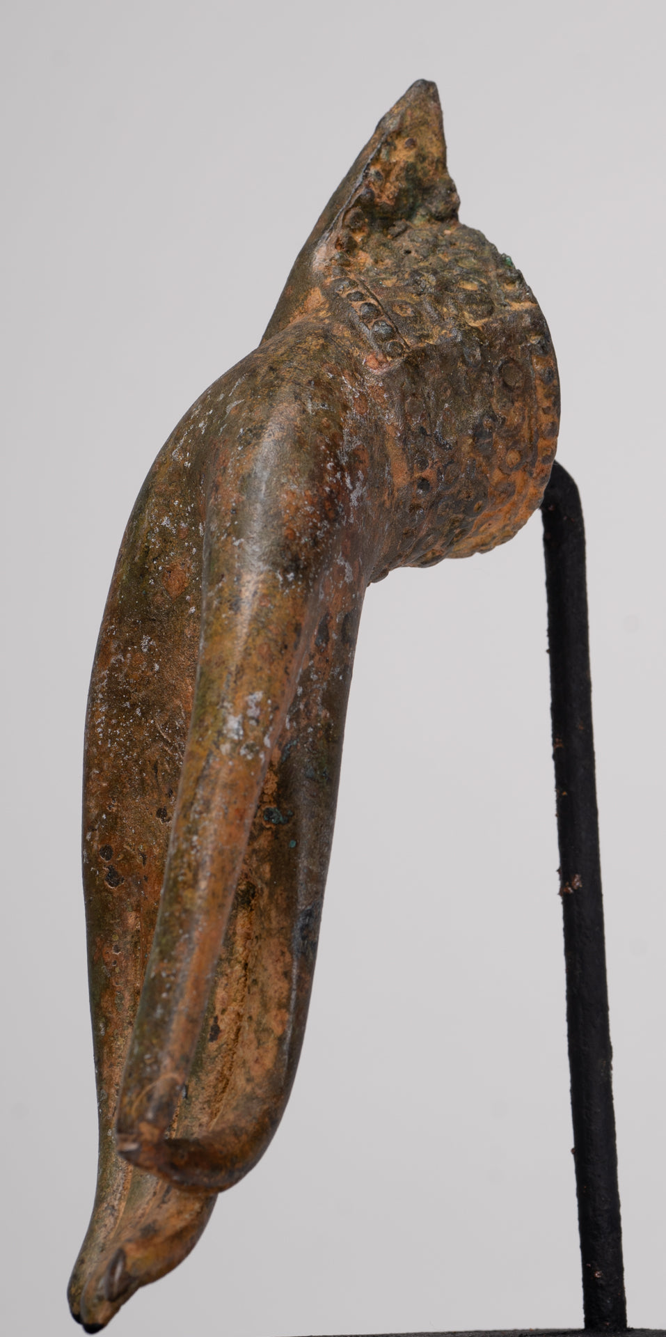 Mounted Antique Thai Style Southeast Asia Bronze Thai Teaching Hand - 19cm/8"