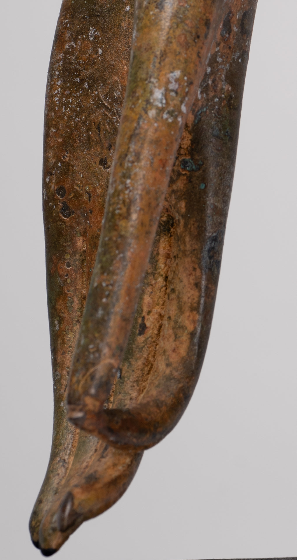 Mounted Antique Thai Style Southeast Asia Bronze Thai Teaching Hand - 19cm/8"