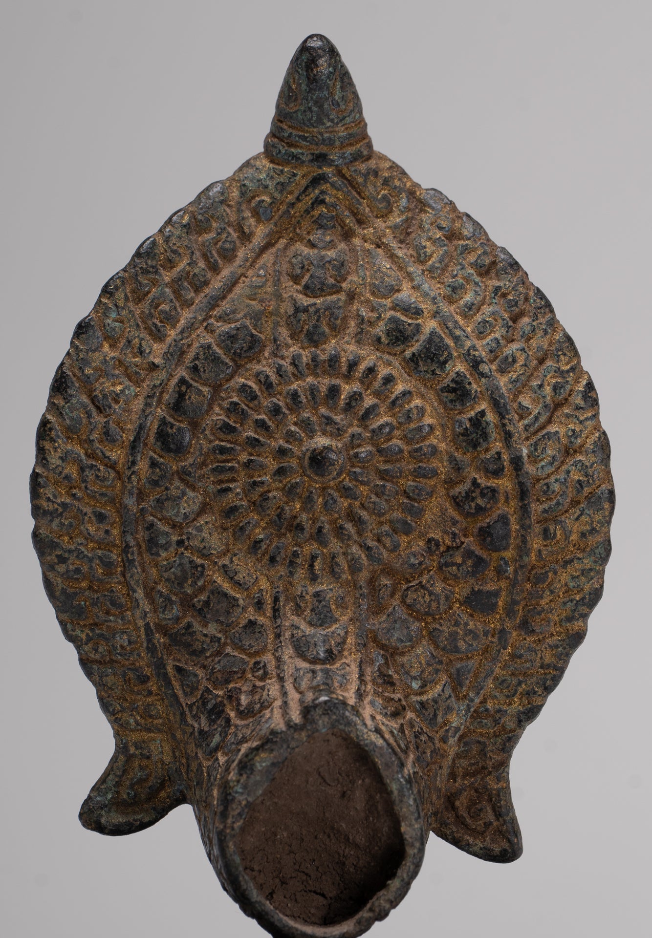 Naga Statue - Antique Khmer Style Bronze Protective Naga, Snake or Serpent Statue - 14cm/6"