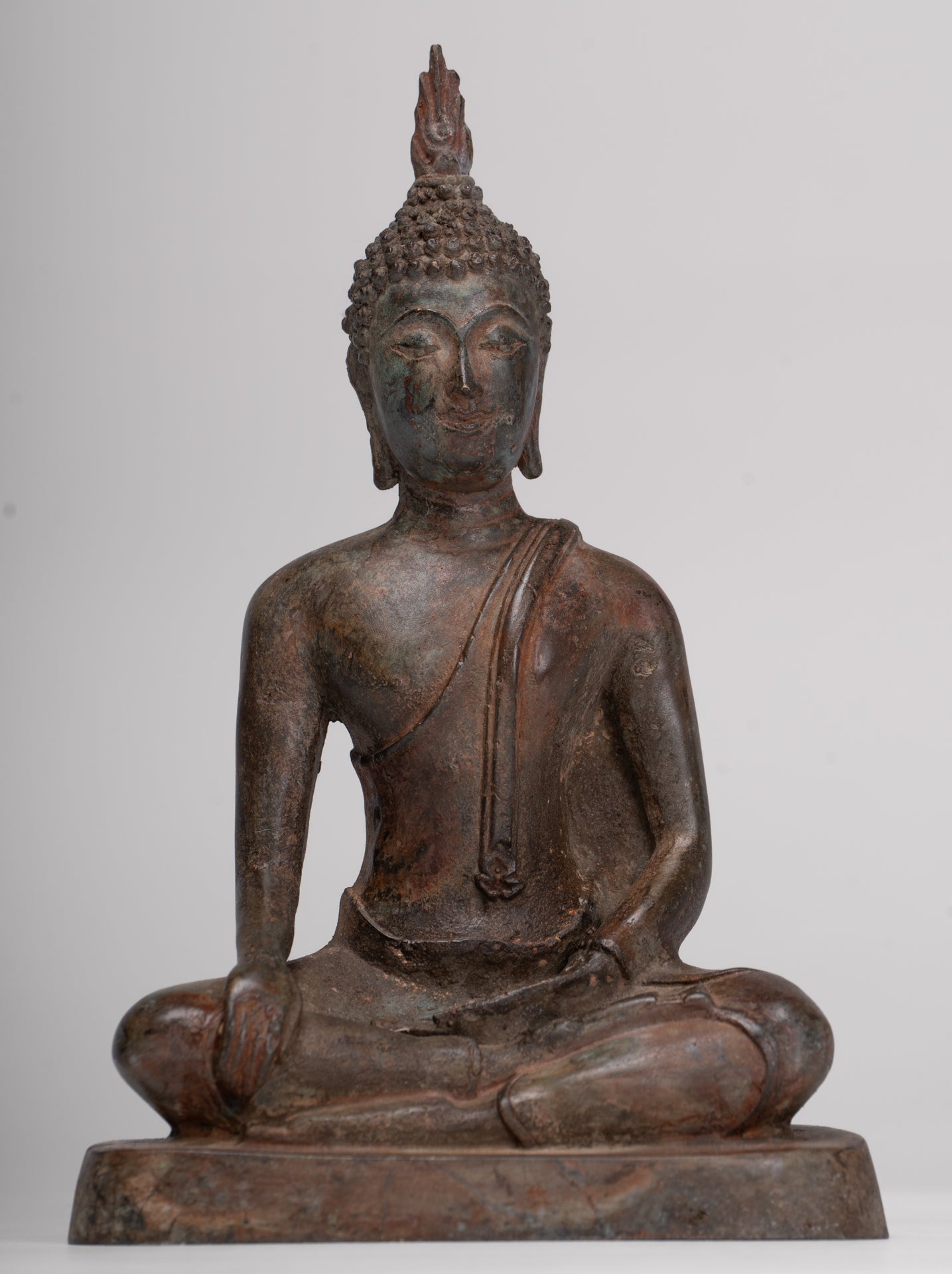 Buddha Statue - Antique Sukhothai Style Thai Enlightenment Buddha Statue - 18cm/7"
