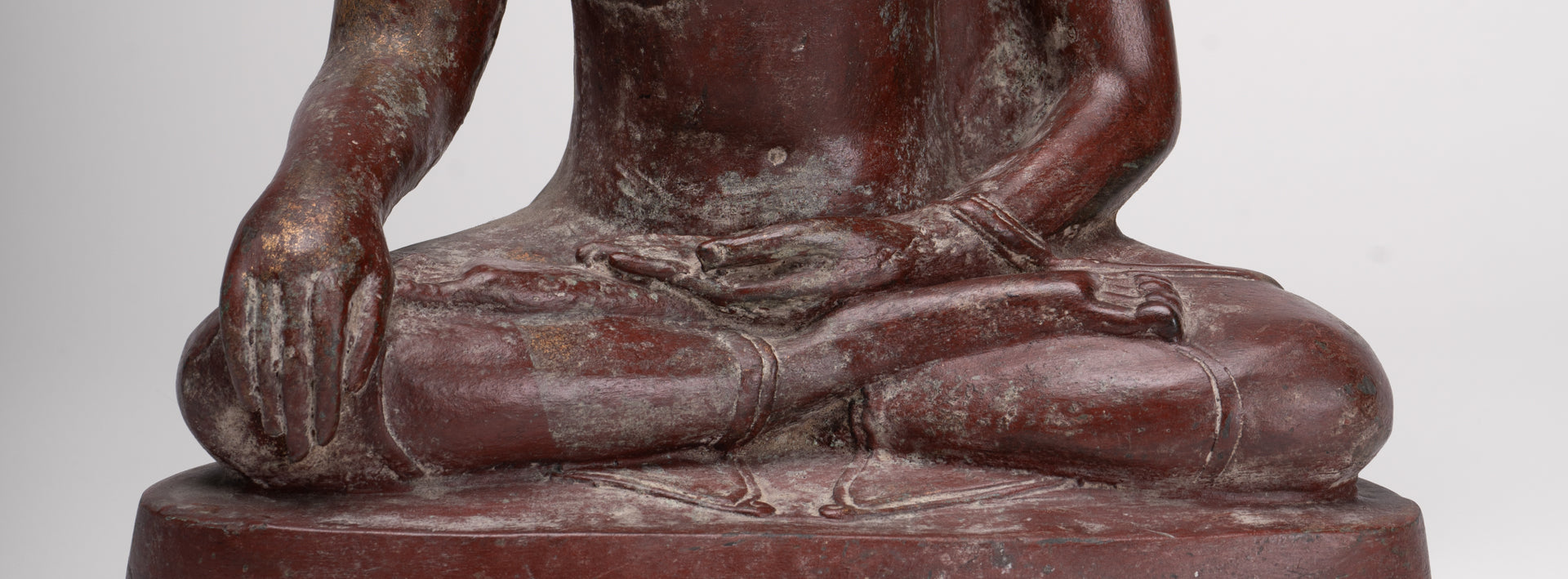 Buddha Statue - Antique Thai Style Bronze Chiang Saen Enlightenment Buddha Statue - 41cm/16"