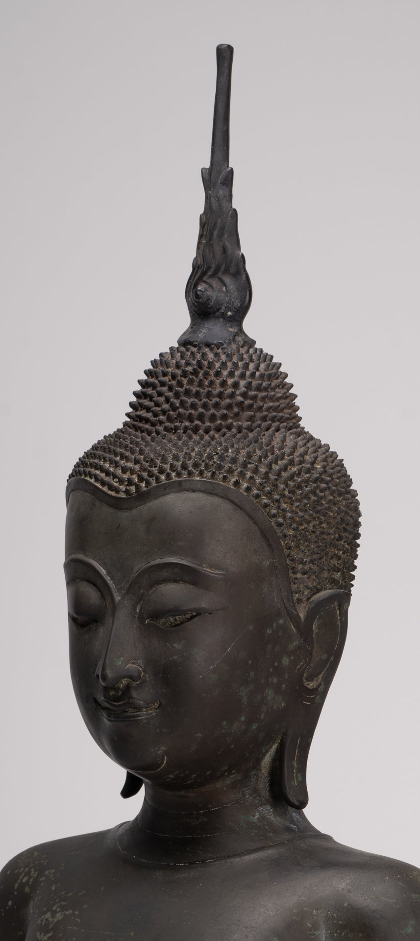 Buddha Statue - Antique U Thong Style Bronze Enlightenment Buddha Torso - 65cm/26"