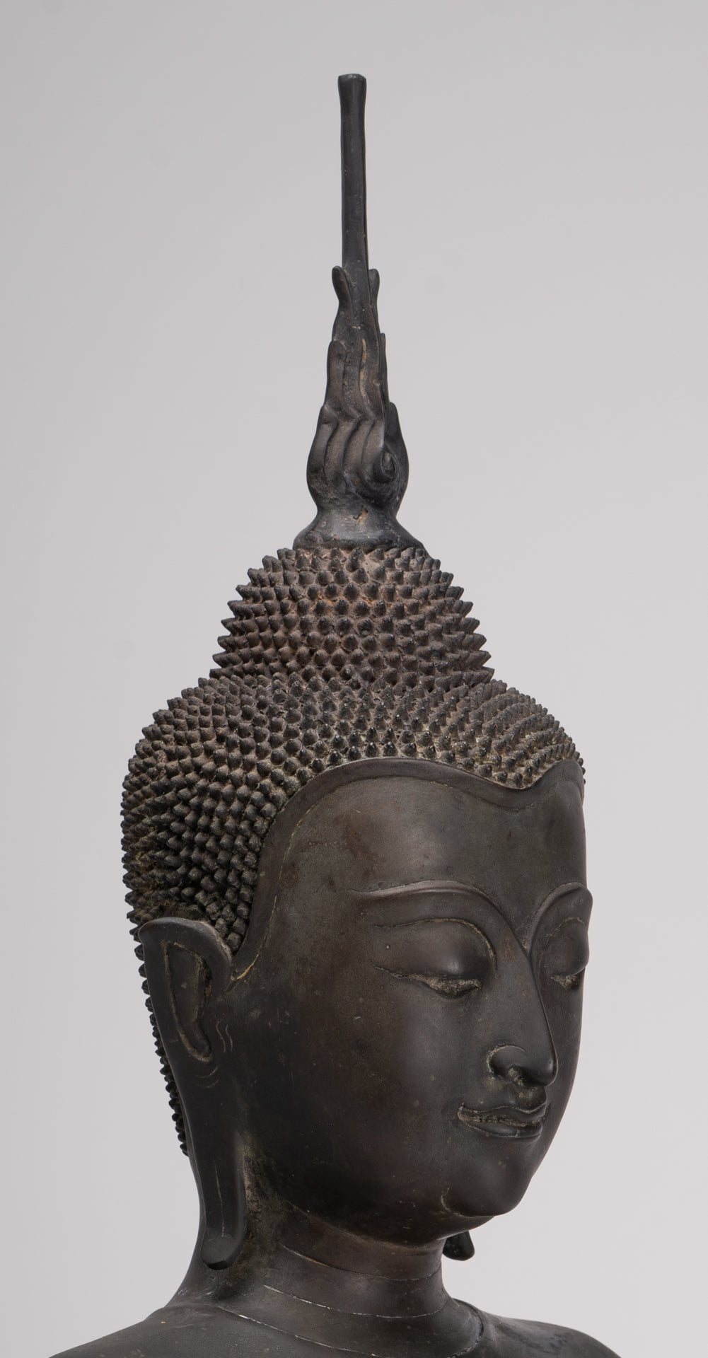 Buddha Statue - Antique U Thong Style Bronze Enlightenment Buddha Torso - 65cm/26"