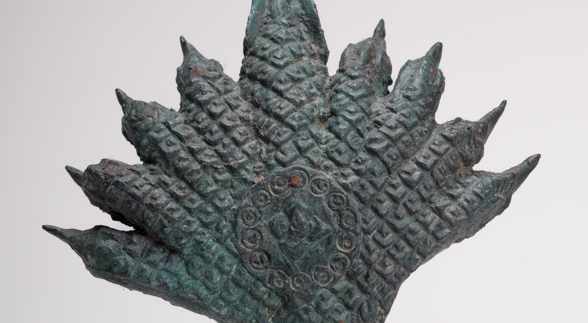 Antique Thai Style Bronze Nine Head Protective Naga, Snake or Serpent Statue - 28cm/11"