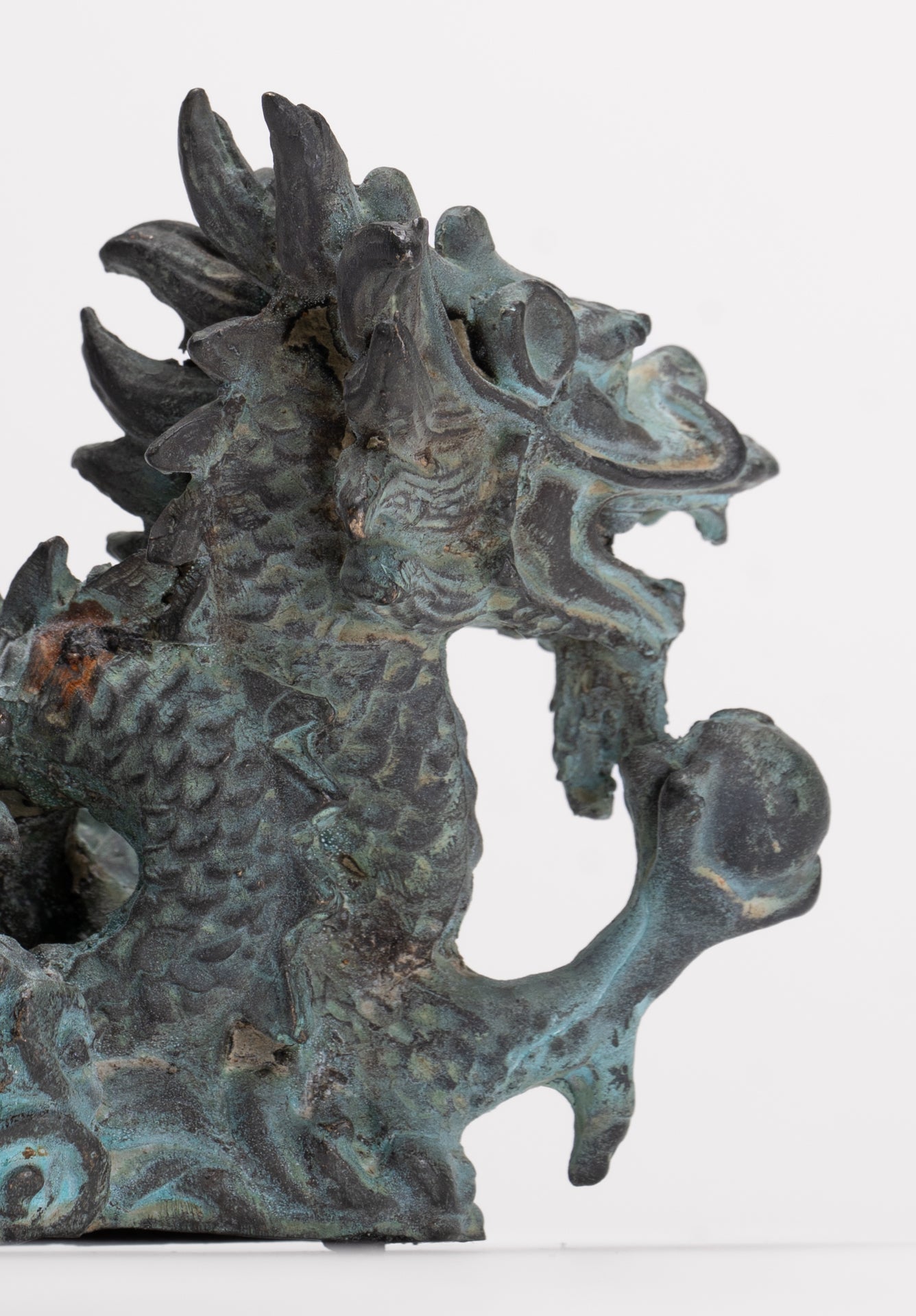 Antique Chinese Style Bronze Dragon Statue - 12.5cm/5"