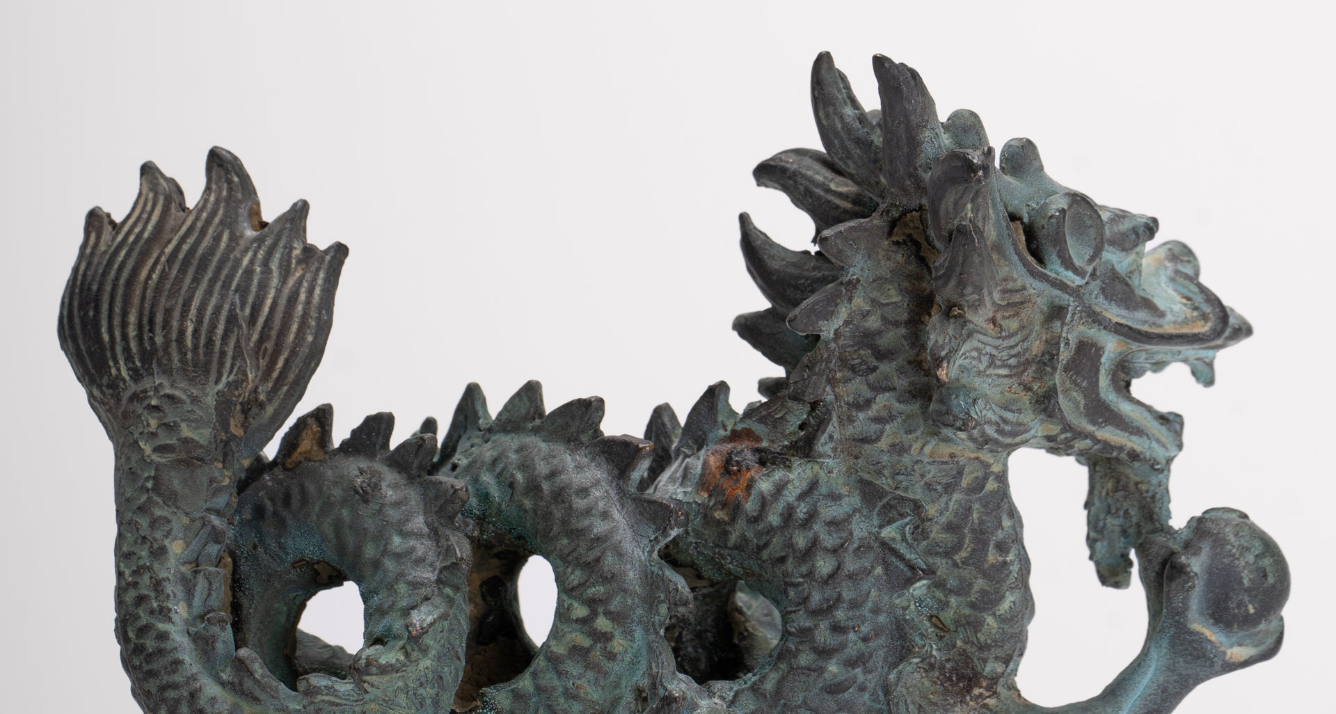 Antique Chinese Style Bronze Dragon Statue - 12.5cm/5"