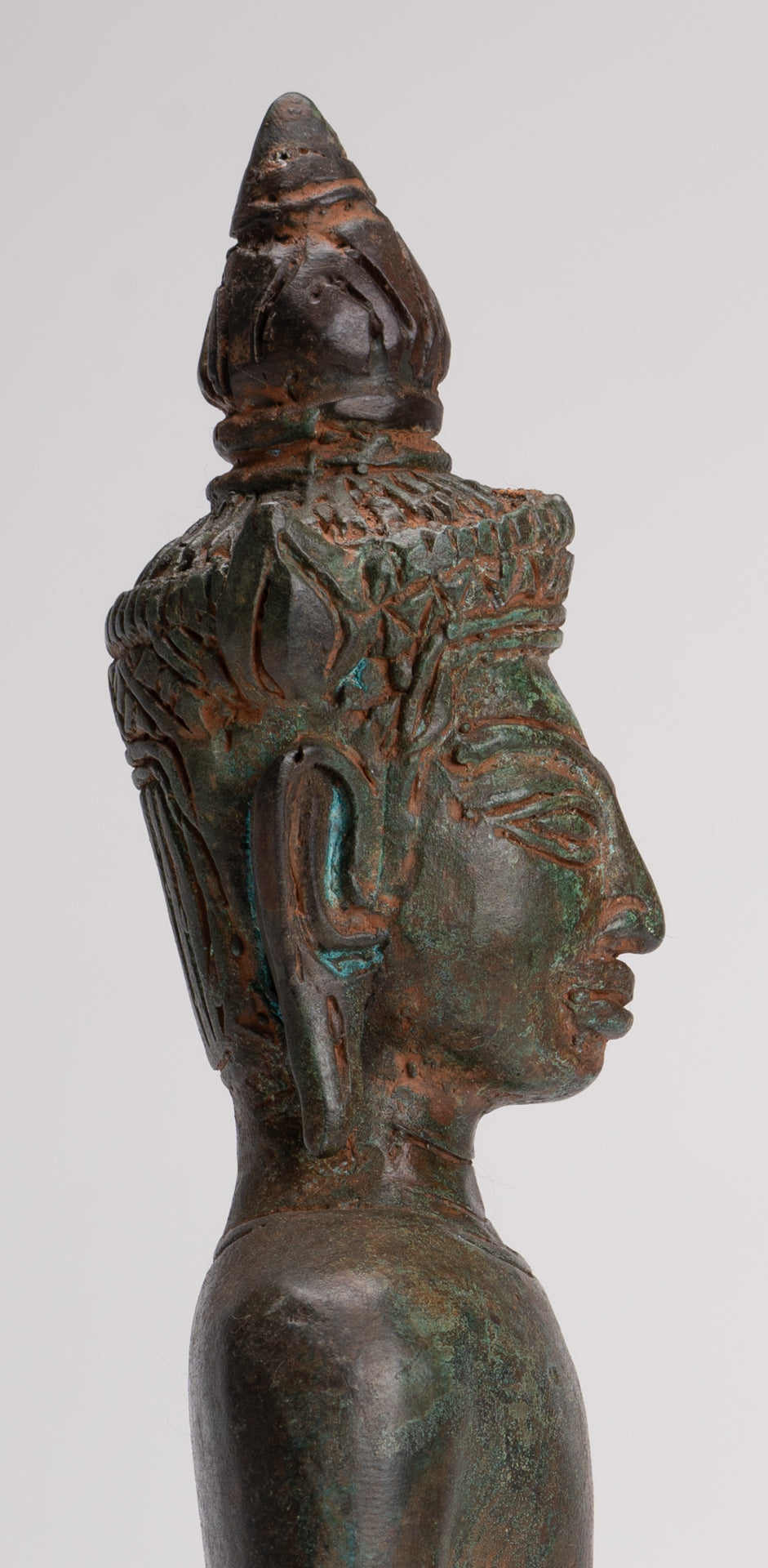 Buddha Statue - Seated Antique Laos Style Meditation Buddha Statue - 26cm/10"