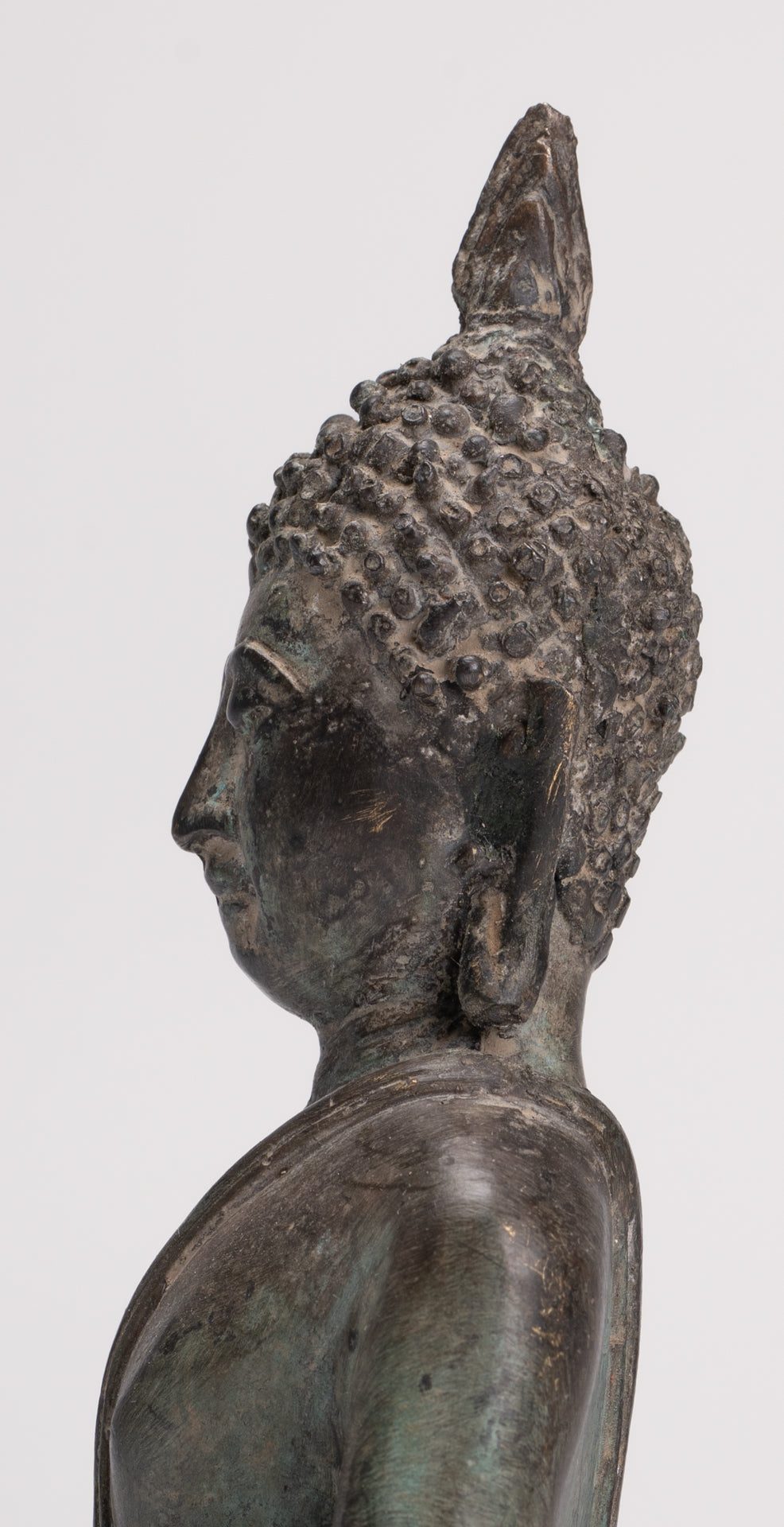 Buddha Statue - Antique Sukhothai Style Thai Enlightenment Buddha Statue - 17cm/7"