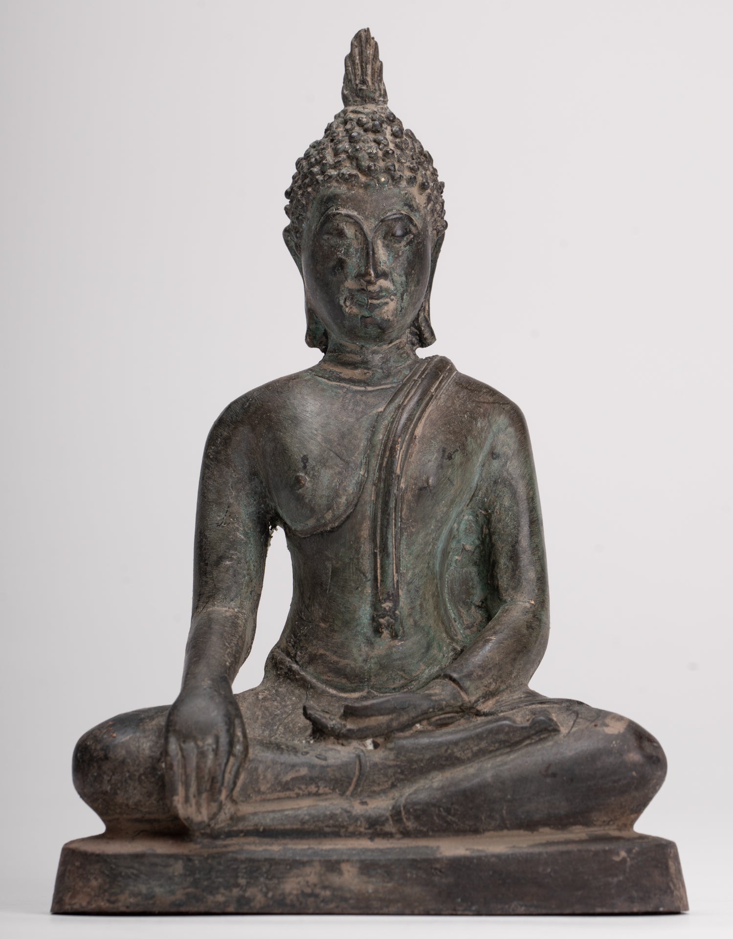 Buddha Statue - Antique Sukhothai Style Thai Enlightenment Buddha Statue - 17cm/7"