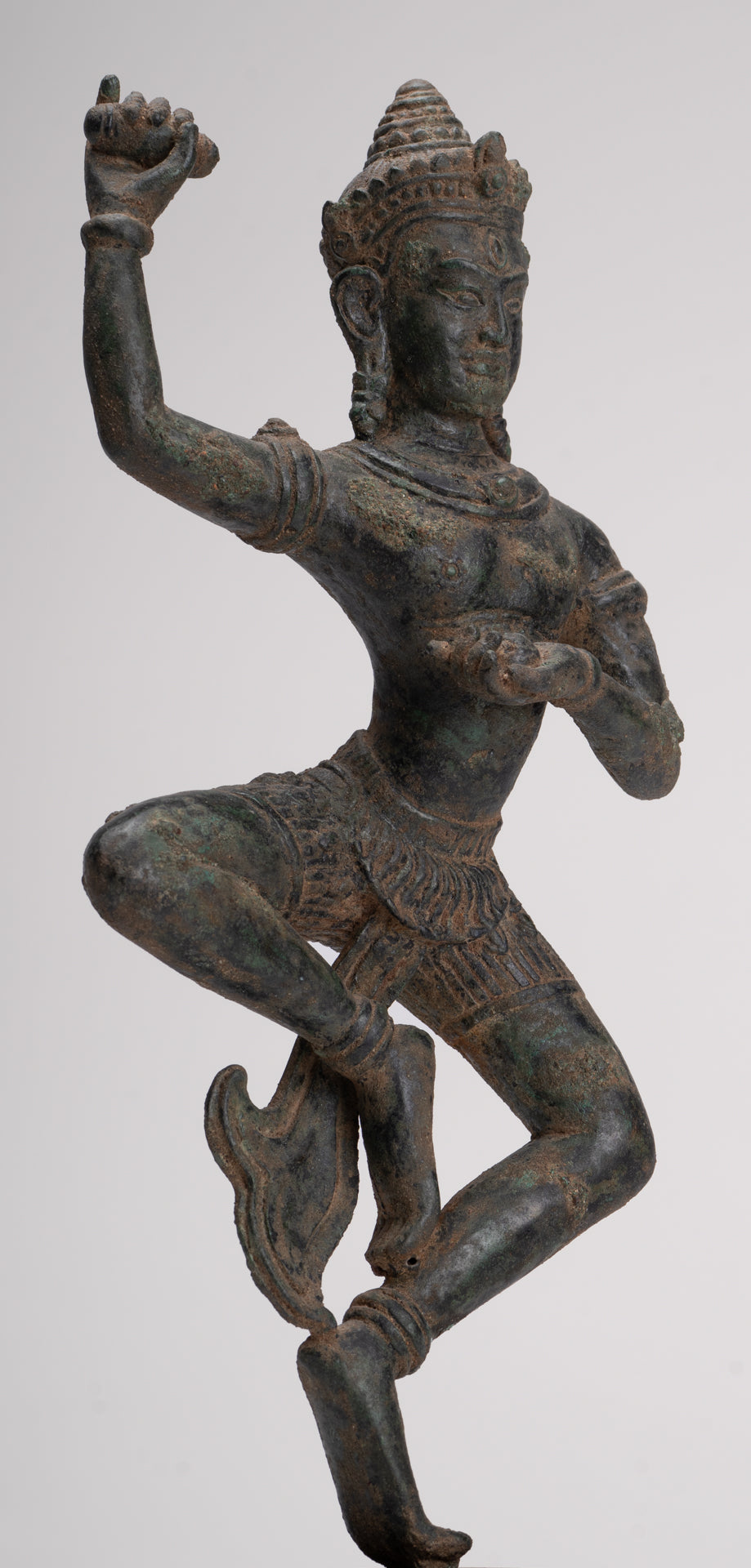 Antique Khmer Style Angkor Wat Bronze Dancing Apsara or Angel - 29cm/12"