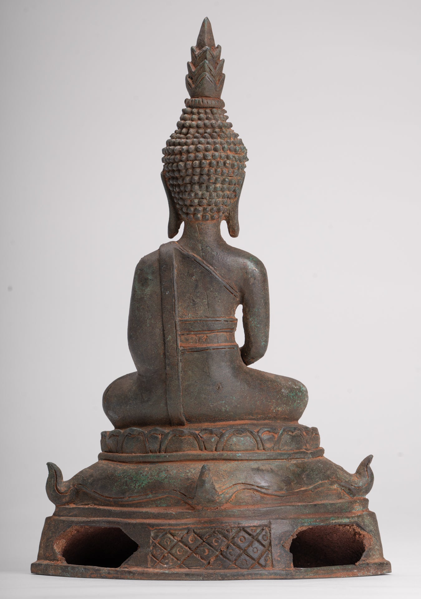 Buddha Statue - Seated Antique Laos Style Meditation Buddha Statue - 31cm/12"