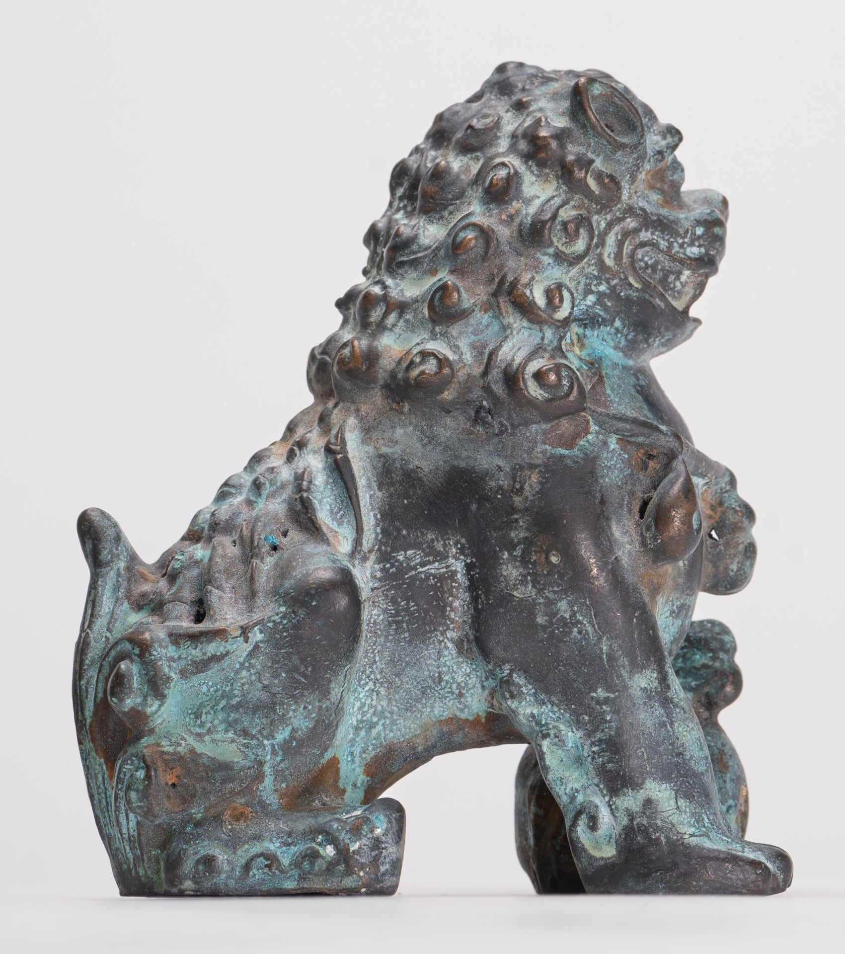 Leoni guardiani del tempio in stile cinese antico Leoni Shishi Foo Dogs Leoni imperiali (coppia) - 10,5 cm/4"