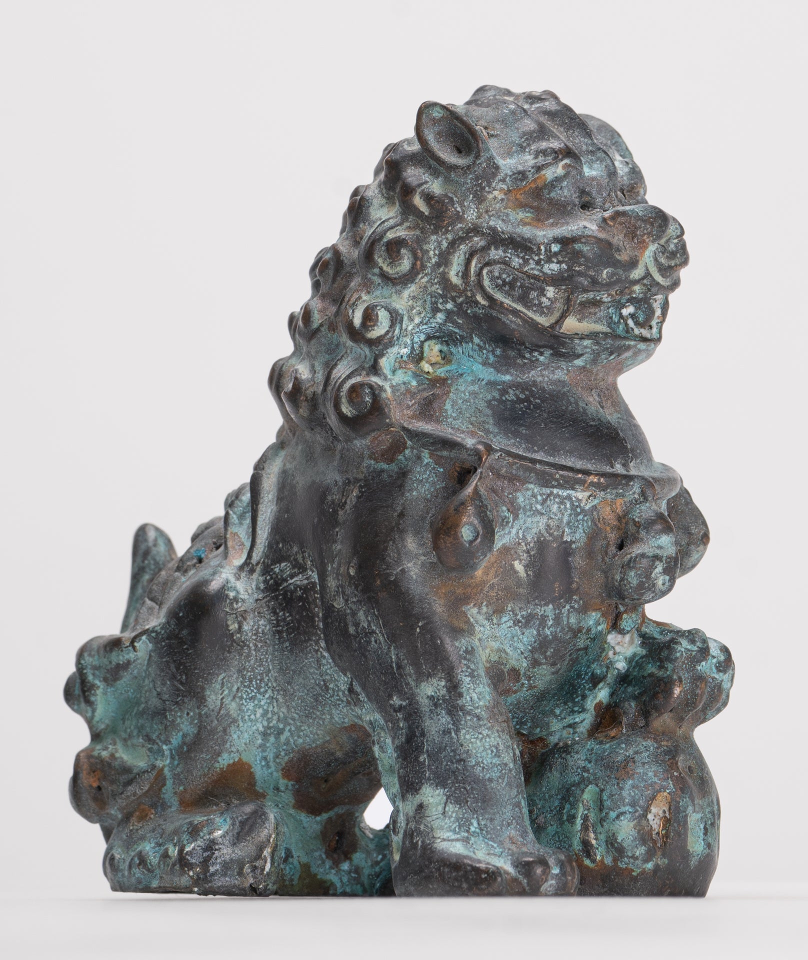 Leoni guardiani del tempio in stile cinese antico Leoni Shishi Foo Dogs Leoni imperiali (coppia) - 10,5 cm/4"