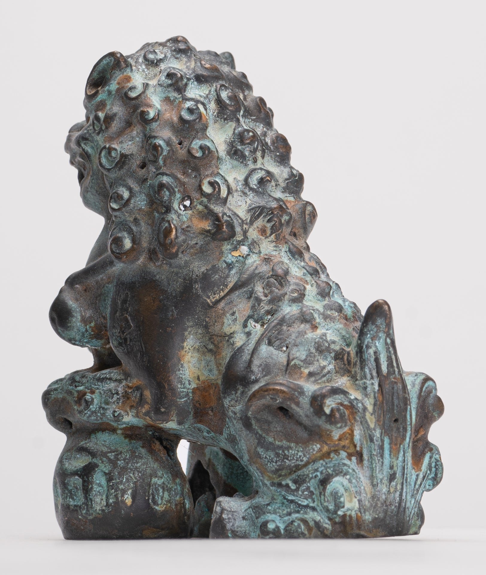 Leoni guardiani del tempio in stile cinese antico Leoni Shishi Foo Dogs Leoni imperiali (coppia) - 10,5 cm/4"