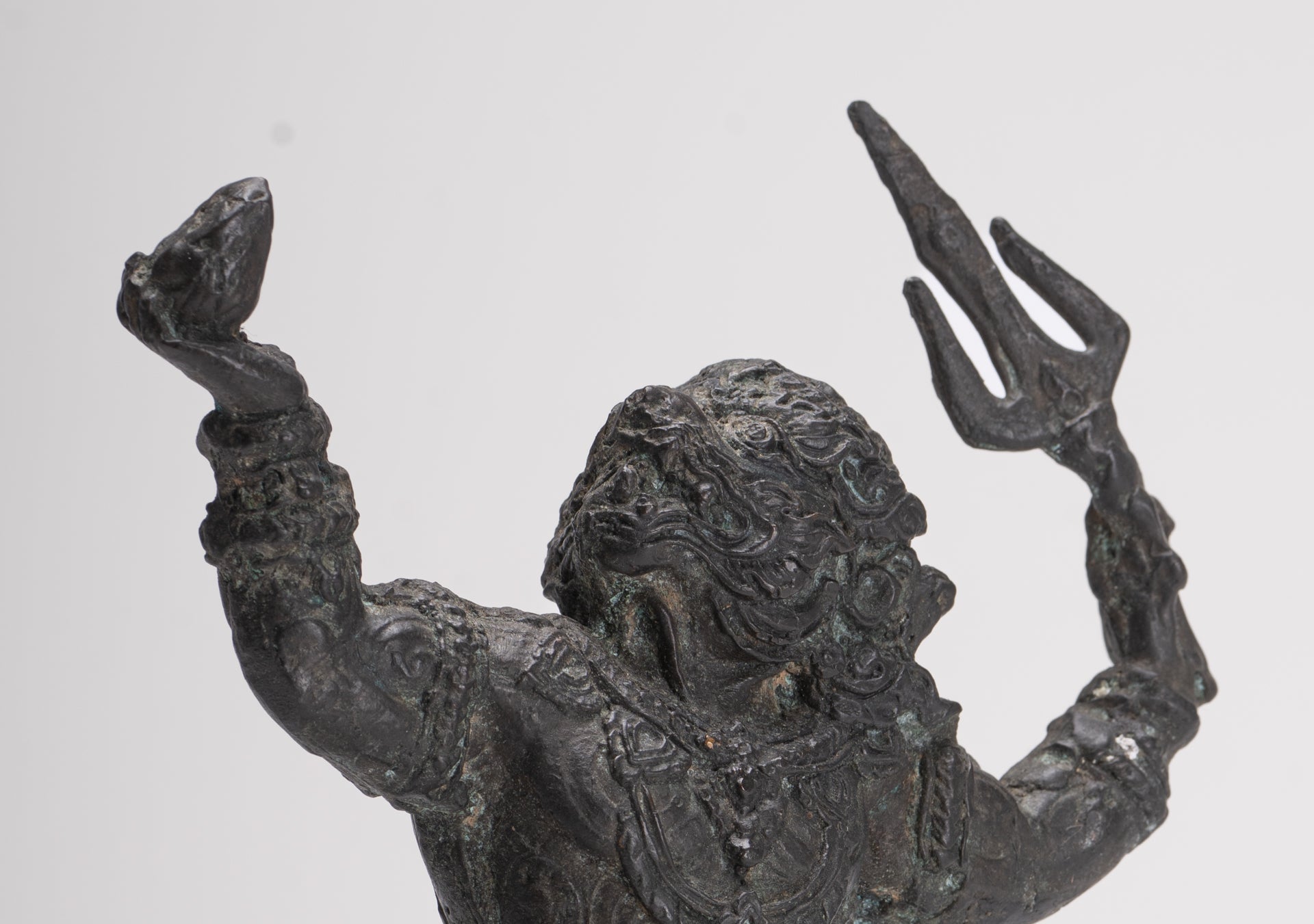 Antique Thai Style Bayon Hindu God Hanuman Statue - 23cm/9" Tall