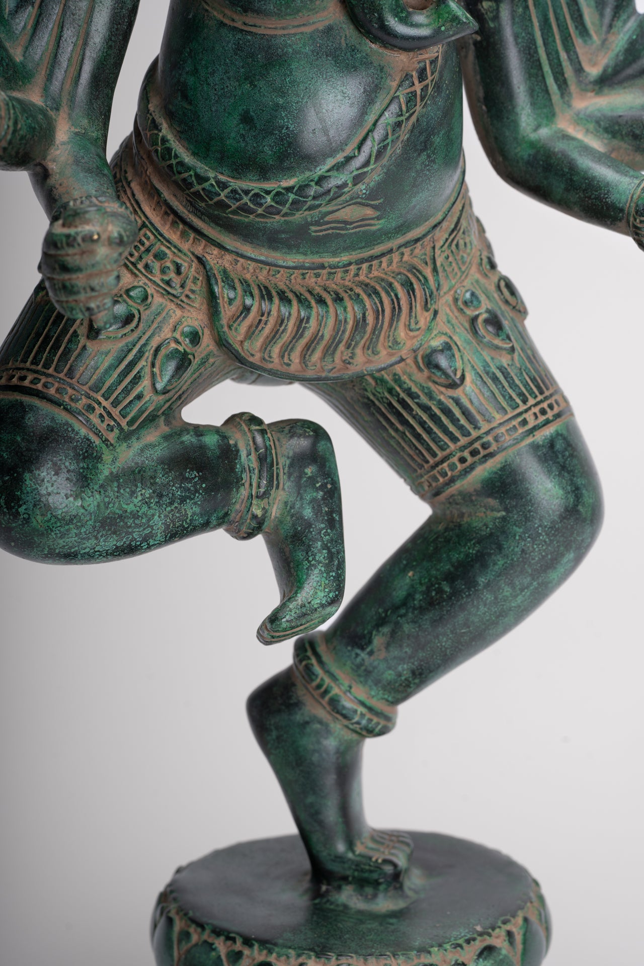 Ganesha Statue - Antique Khmer Style Bronze Dancing Ganesh Statue - 50cm/20"