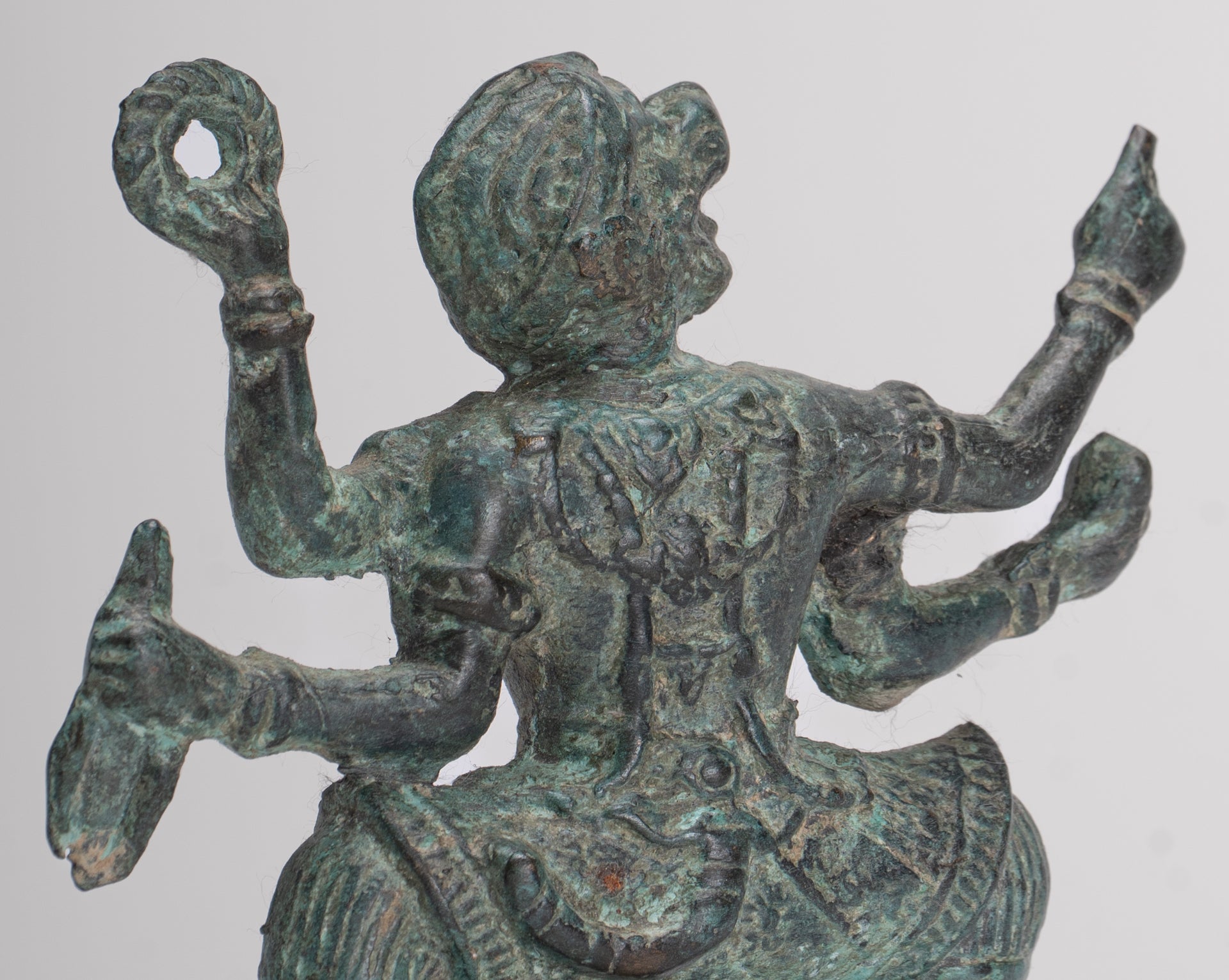 Antique Thai Style Hindu God Hanuman Statue - 12cm/5" Tall