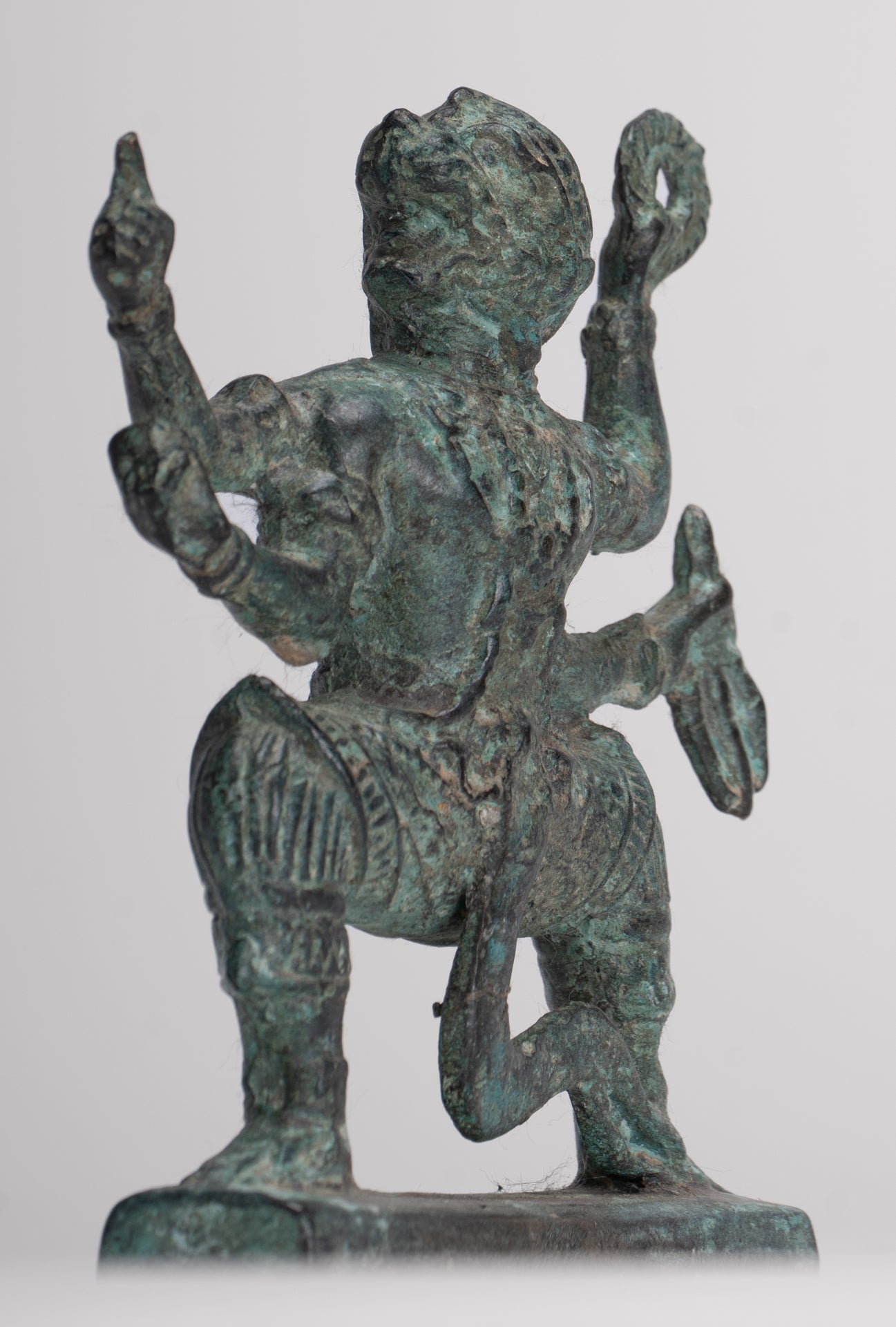 Antique Thai Style Hindu God Hanuman Statue - 12cm/5" Tall