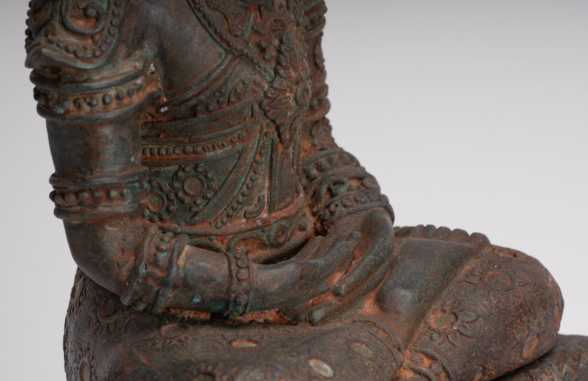 Buddha Statue - Seated Antique Laos Style Meditation Buddha Statue - 61cm/24"