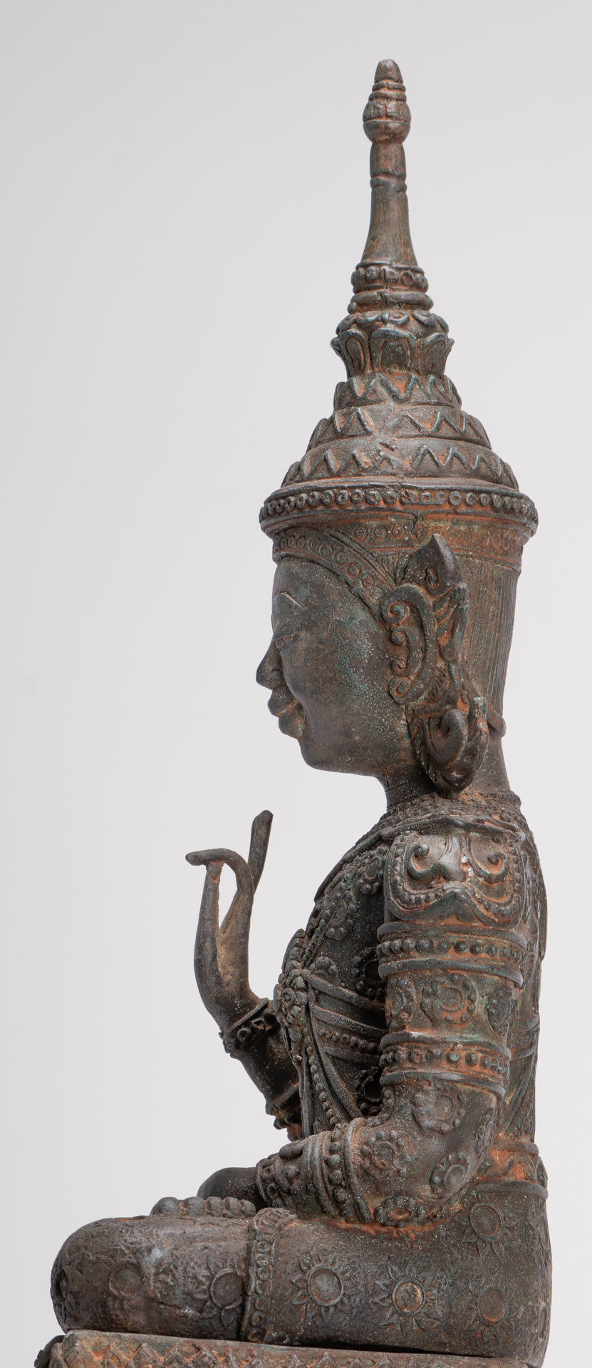 Buddha Statue - Seated Antique Laos Style Teaching Buddha Statue - 61cm/24"