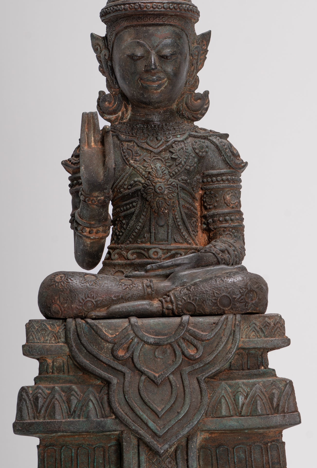 Buddha Statue - Seated Antique Laos Style Teaching Buddha Statue - 61cm/24"