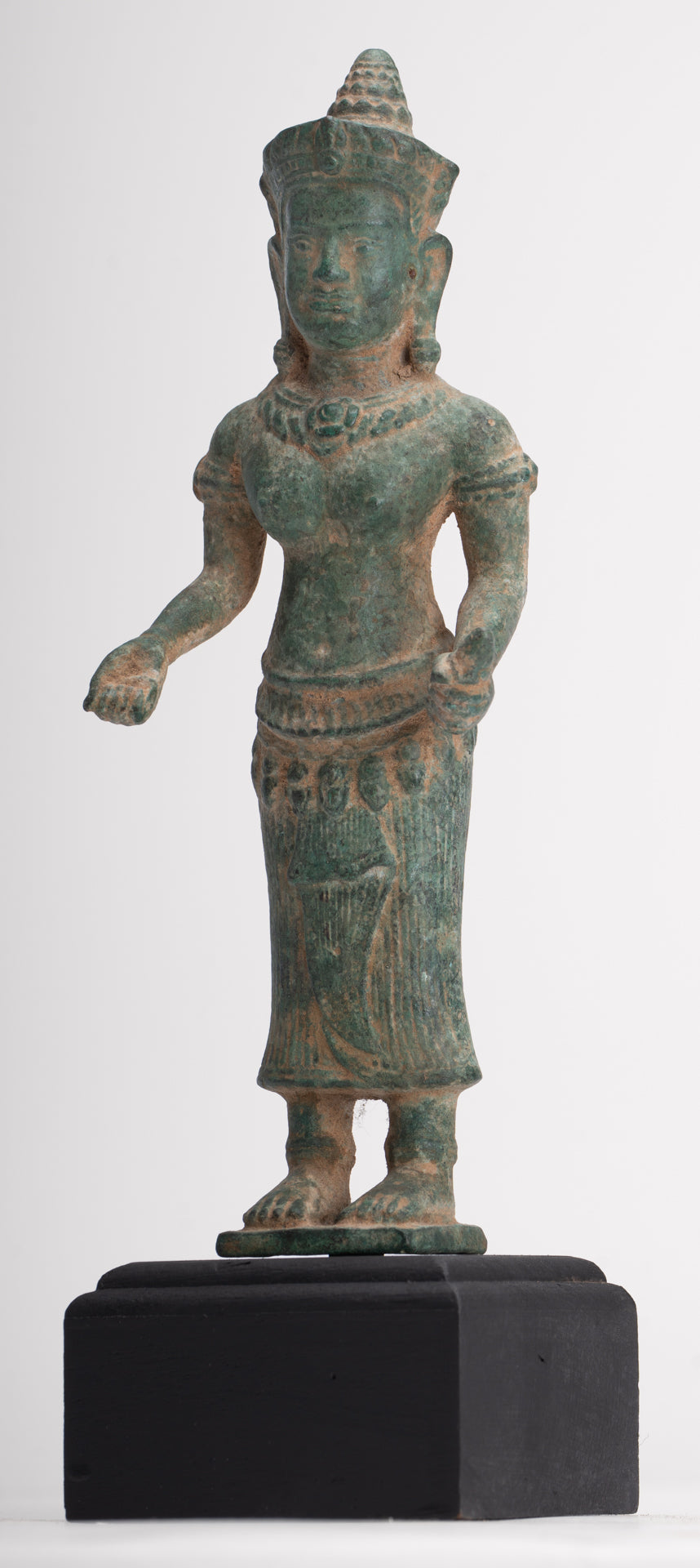 Lakshmi Statue - Antique Khmer Style Bayon Lakshmi Statue / Devi Consort of Vishnu - 27.5cm/11"