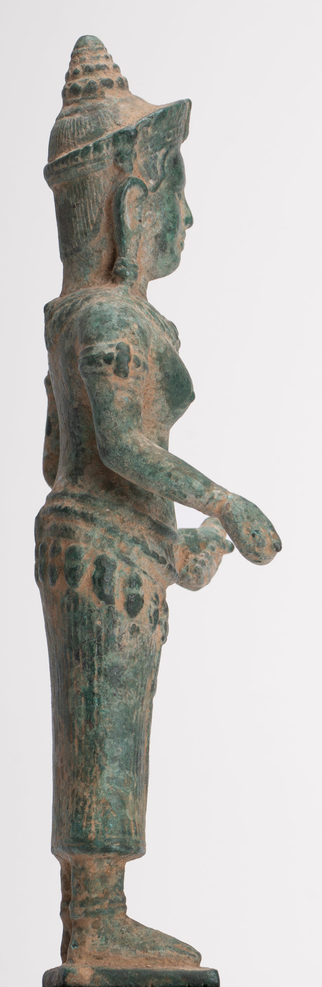 Lakshmi Statue - Antique Khmer Style Bayon Lakshmi Statue / Devi Consort of Vishnu - 27.5cm/11"