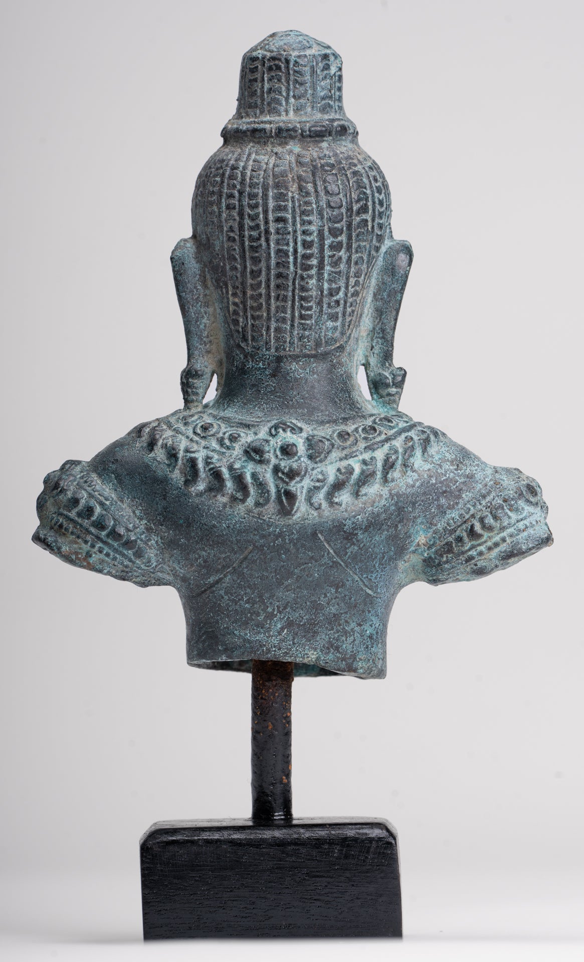 Antique Khmer Style Bronze Angkor Wat Style Lokeshvara Statue - 19cm/8"