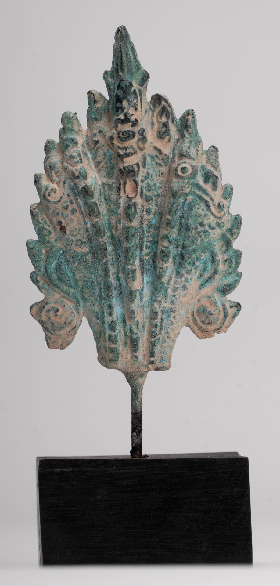 Naga-Statue – antike schützende Naga-, Schlangen- oder Schlangenstatue aus Bronze im Khmer-Stil – 15,5 cm.