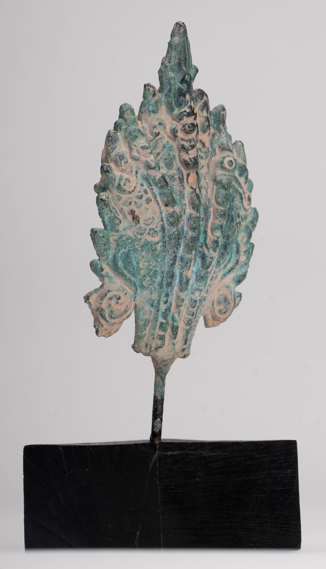 Naga-Statue – antike schützende Naga-, Schlangen- oder Schlangenstatue aus Bronze im Khmer-Stil – 15,5 cm.