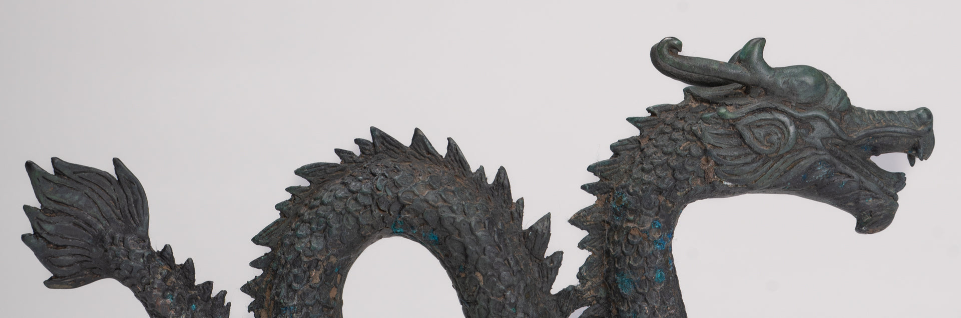 Antique Chinese Style Bronze Dragon Statue - 27cm/11"