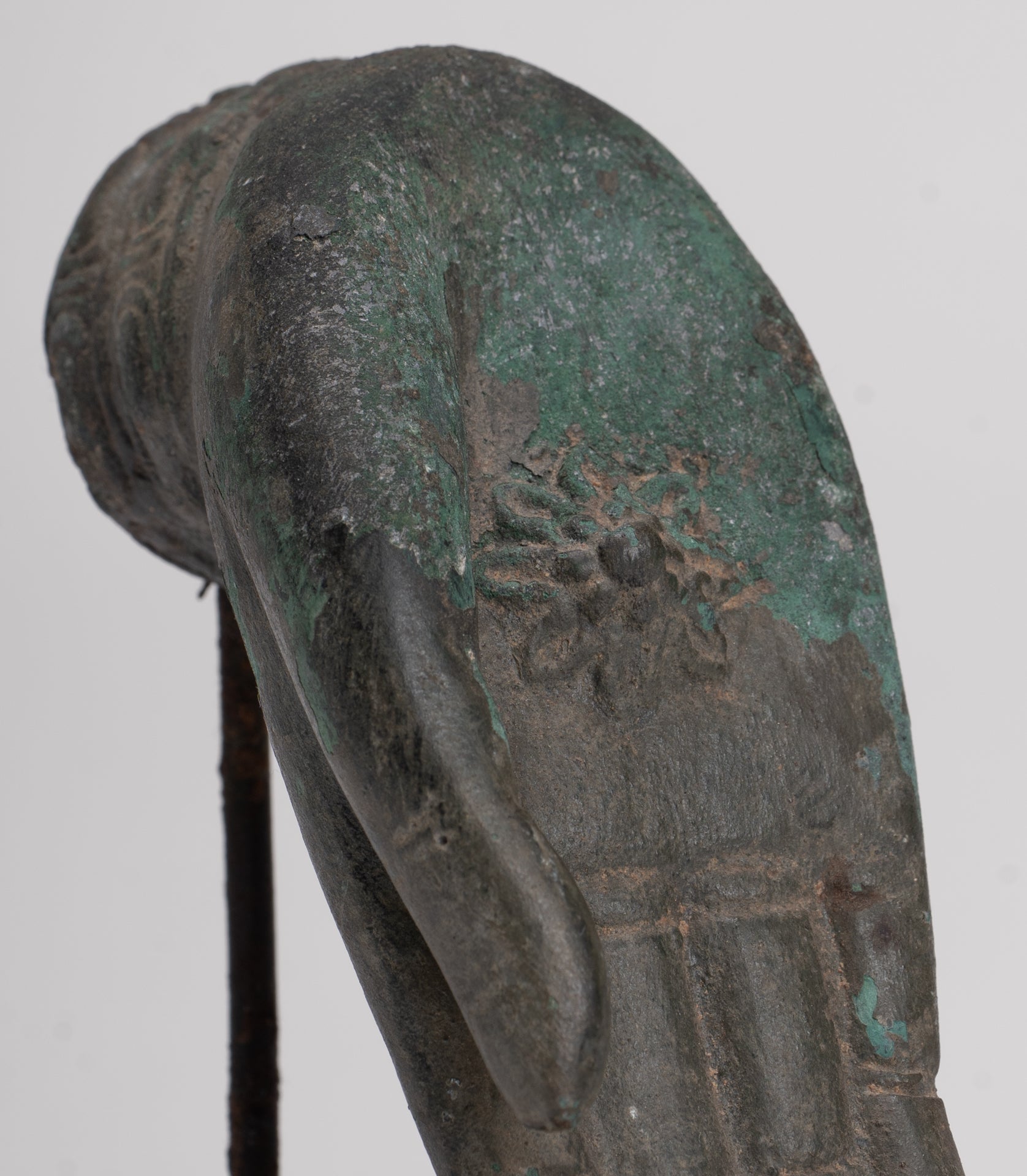 Mounted Antique Thai Style Southeast Asia Bronze Thai Protection Hand - 12.5cm/5"