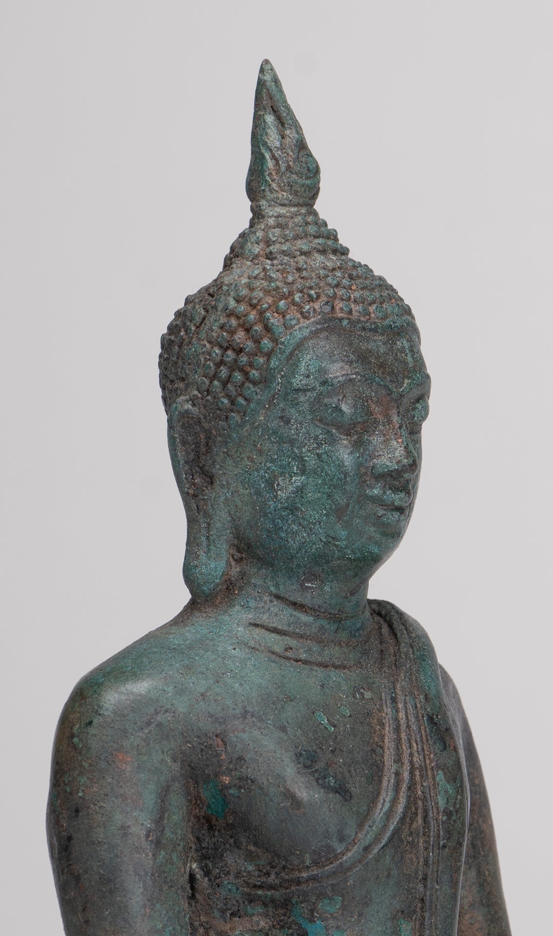 Buddha Statue - Antique Sukhothai Style Thai Enlightenment Buddha Statue - 16cm/6"
