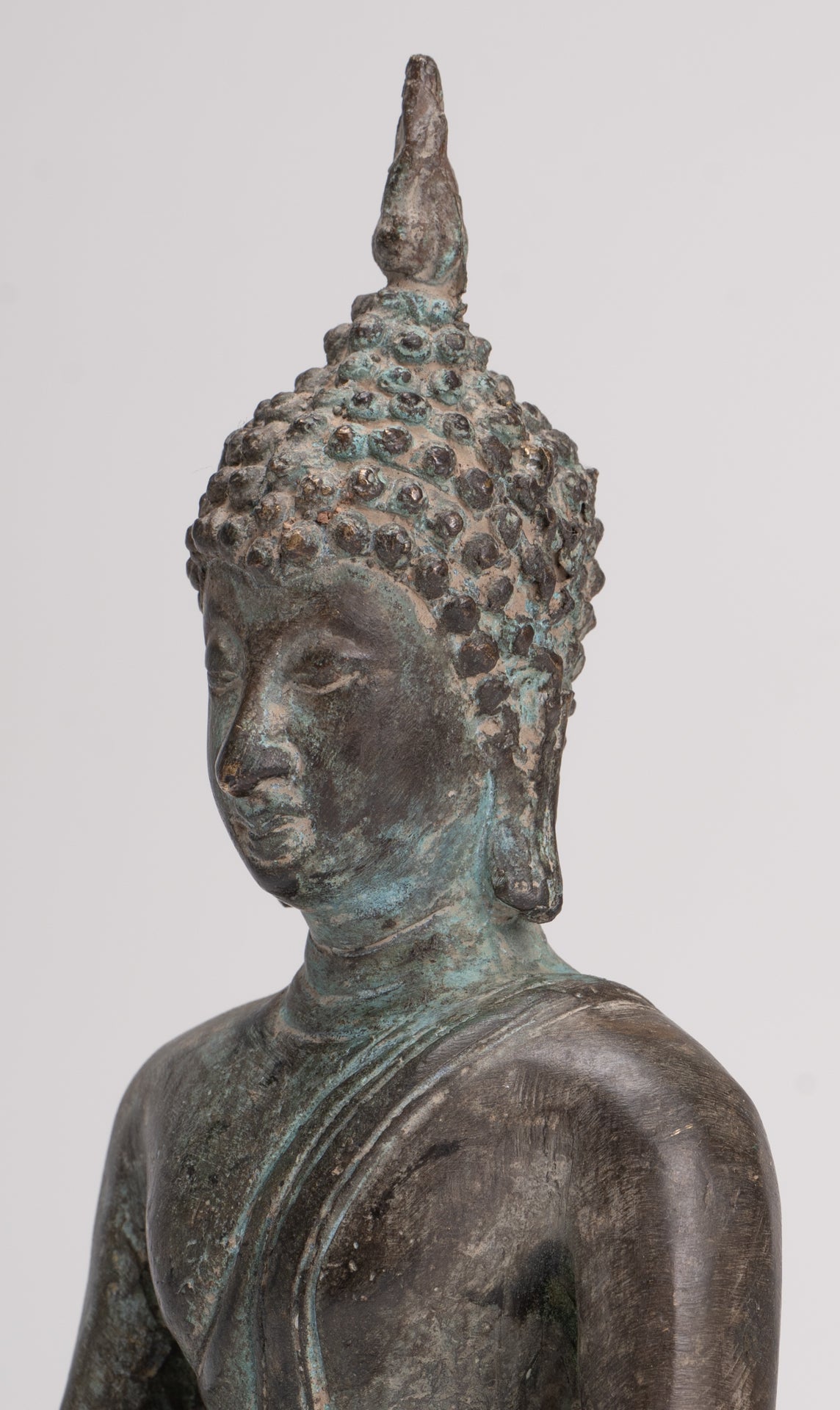 Buddha Statue - Antique Sukhothai Style Thai Enlightenment Buddha Statue - 19.5cm/8"