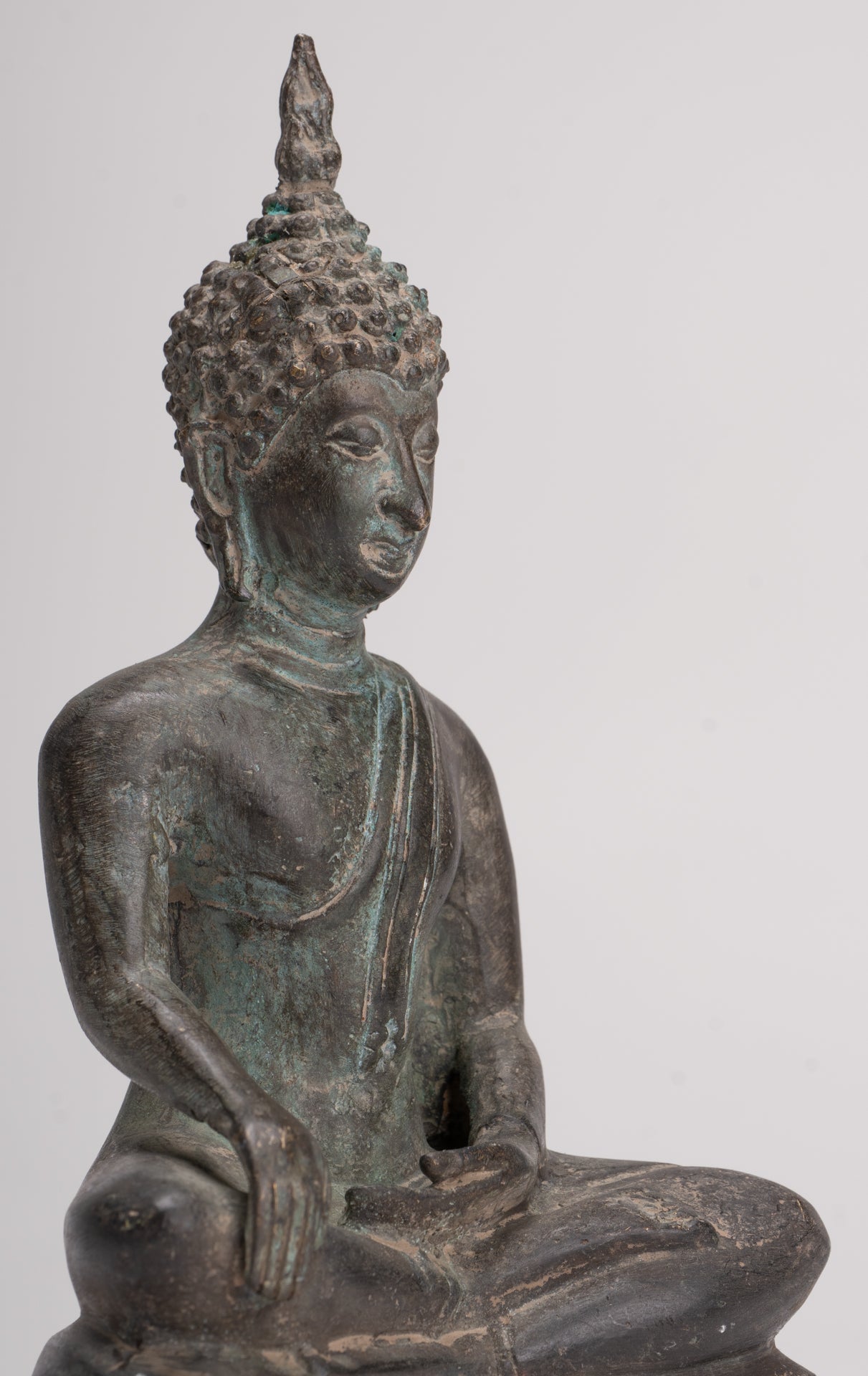 Buddha Statue - Antique Sukhothai Style Thai Enlightenment Buddha Statue - 19.5cm/8"