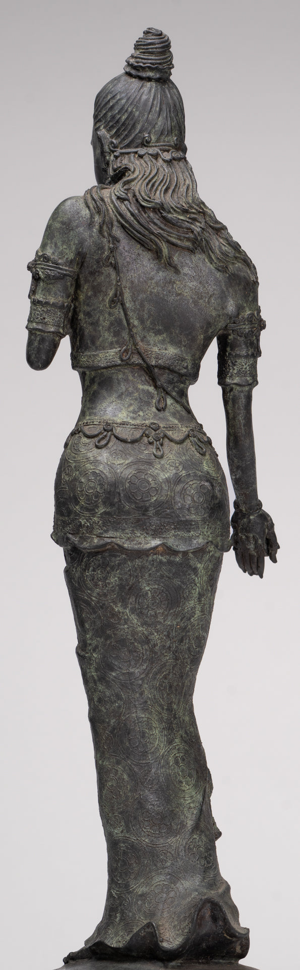 Masterpiece - Antique Java Style Majapahit Standing White Devi Tara Statue - 48cm/19"