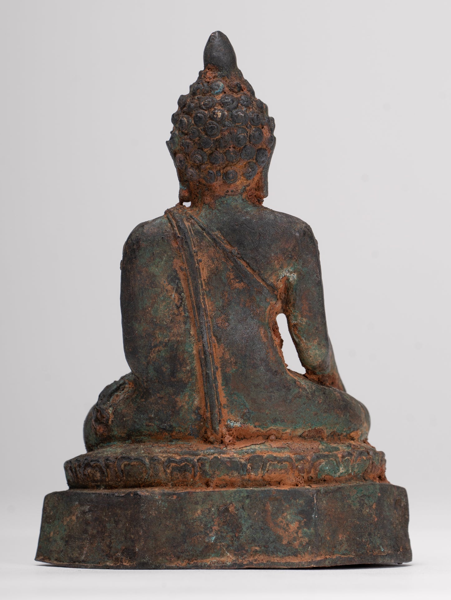 Buddha-Statue – Antik-Thai-Stil Bronze Chiang Saen Erleuchtungs-Buddha-Statue – 11,5 cm/5 Zoll