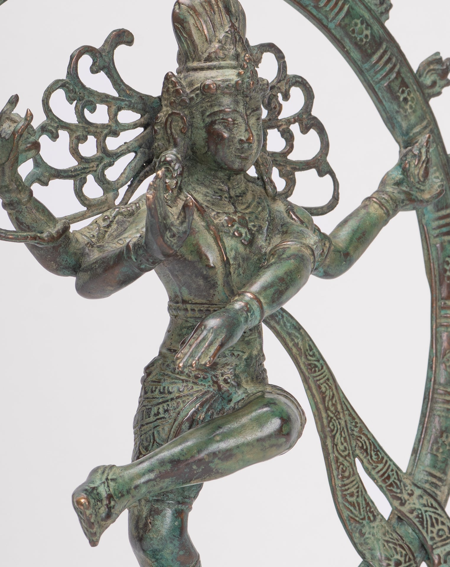 Antique Javanese Style Bronze Dancing Shiva statue as Lord Nataraja - 35cm(14") Tall