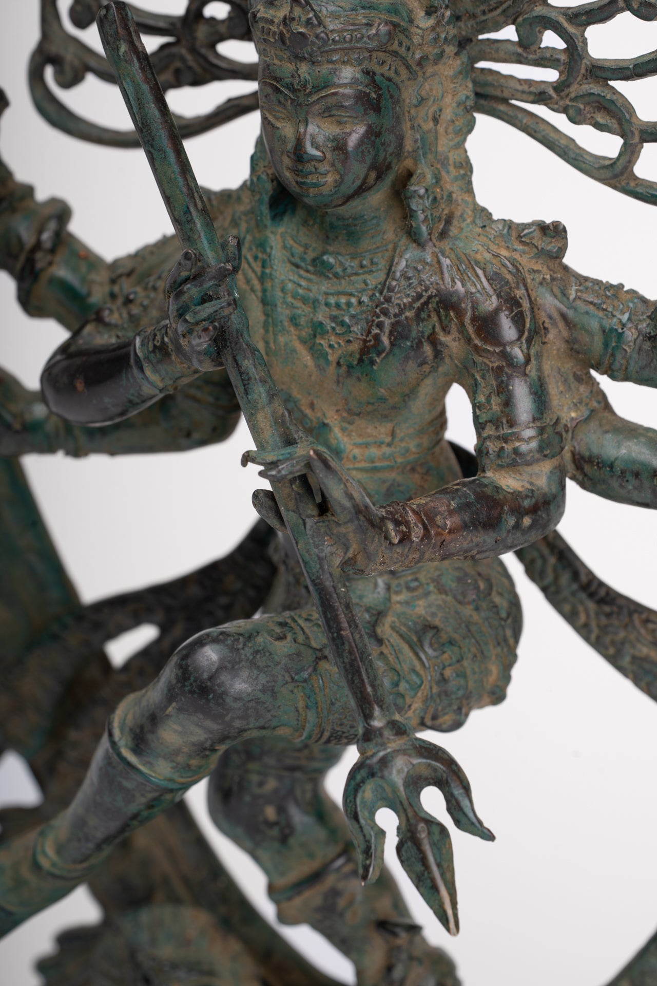 Antique Javanese Style Bronze Dancing Shiva statue as Lord Nataraja - 34.5cm(14") Tall
