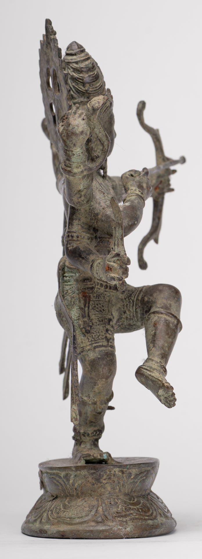 Rama Statue - Antique Majapahit Style Bronze Javanese Rama - Avatar of Vishnu - 24cm/10"