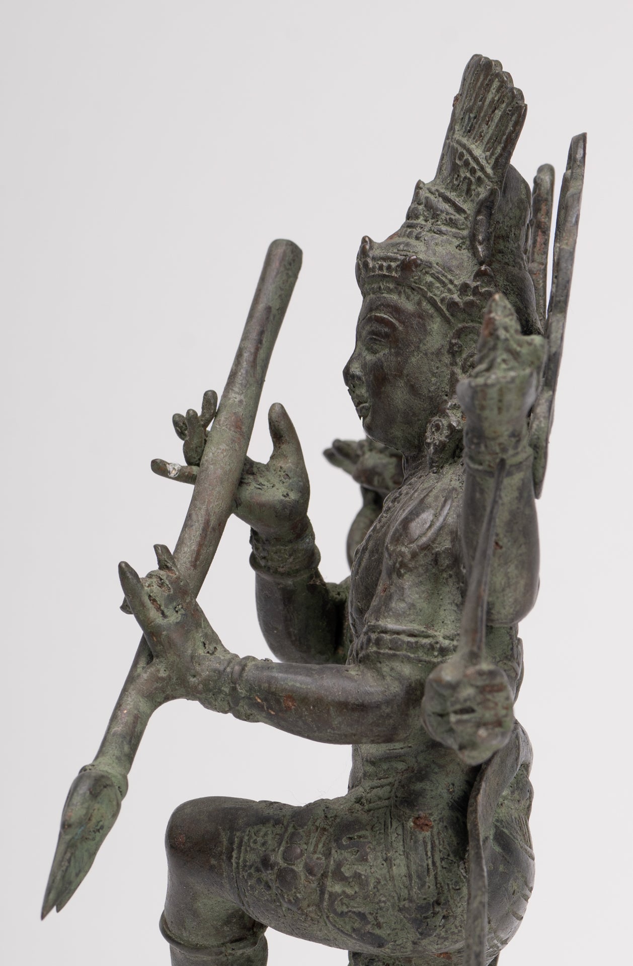 Antique Javanese Style Bronze Dancing Shiva statue as Lord Nataraja - 26cm(10") Tall
