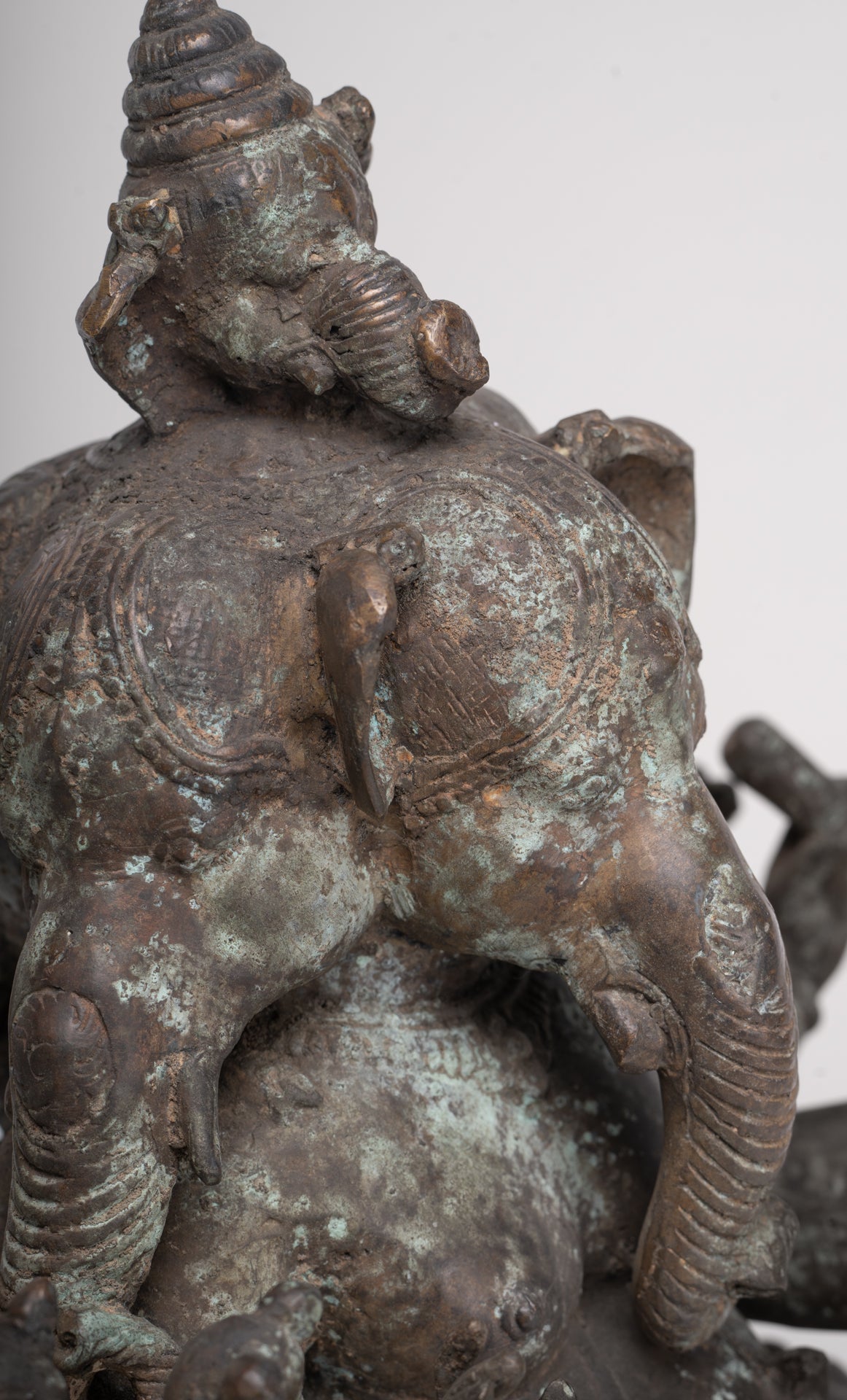 Ganesh - Antique Indonesian Style Bronze Heramba Ganesha Statue - 34cm/14"