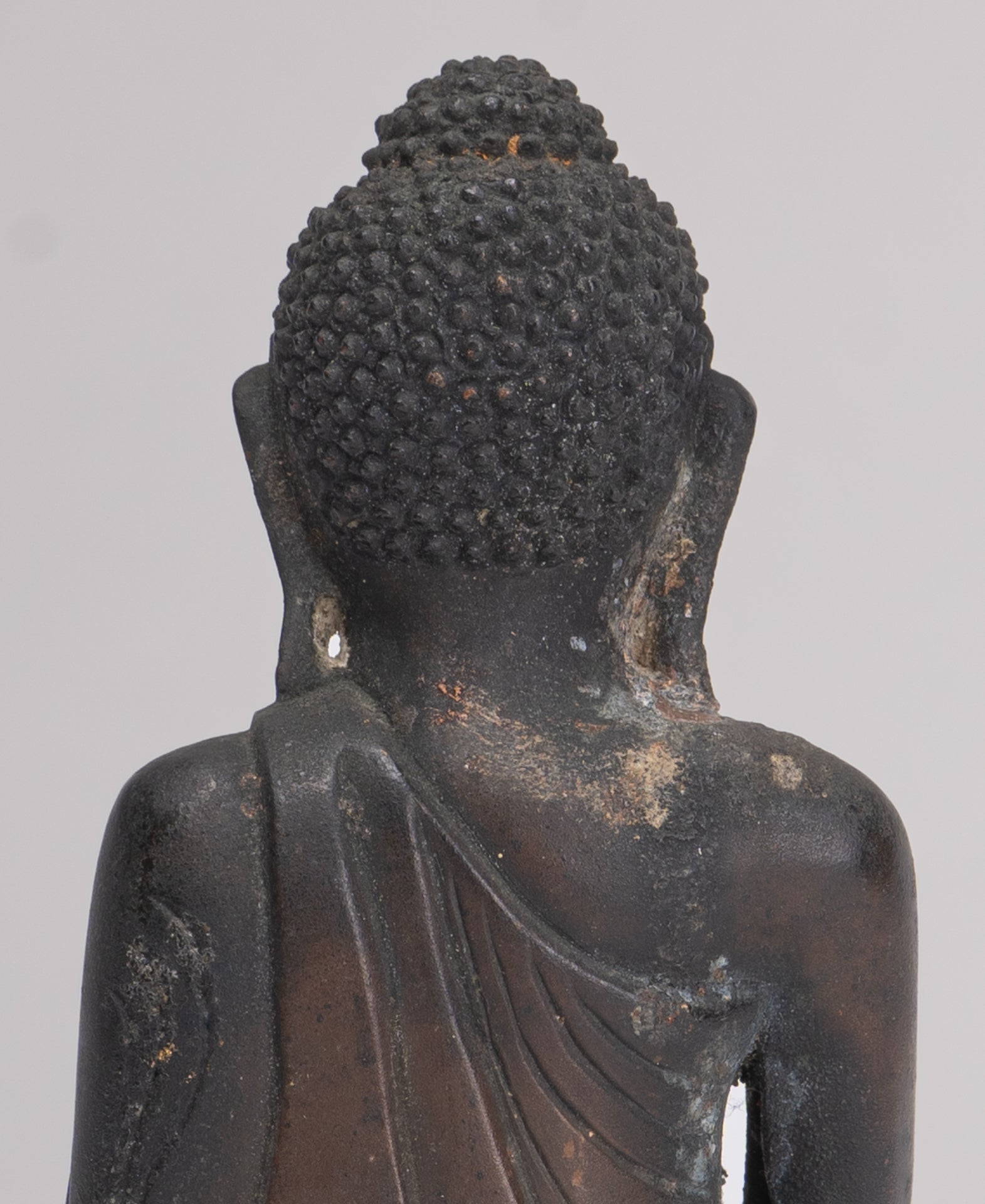 Statue de Bouddha-Antique Style birman Bois Mandalay Enlightenment Bouddha Statue-54cm/22 "