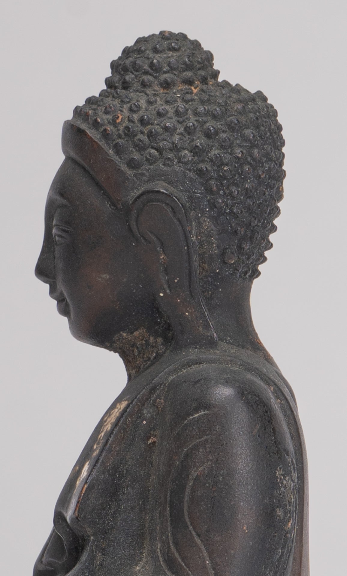 Statue de Bouddha-Antique Style birman Bois Mandalay Enlightenment Bouddha Statue-54cm/22 "